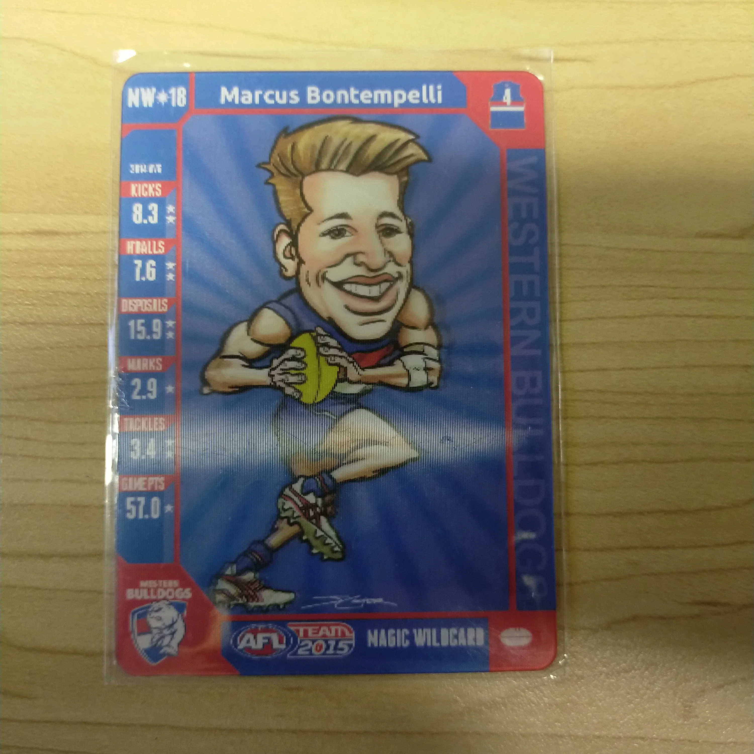 2015 Teamcoach Magic Wildcard Marcus Bontempelli Western Bulldogs MW-18