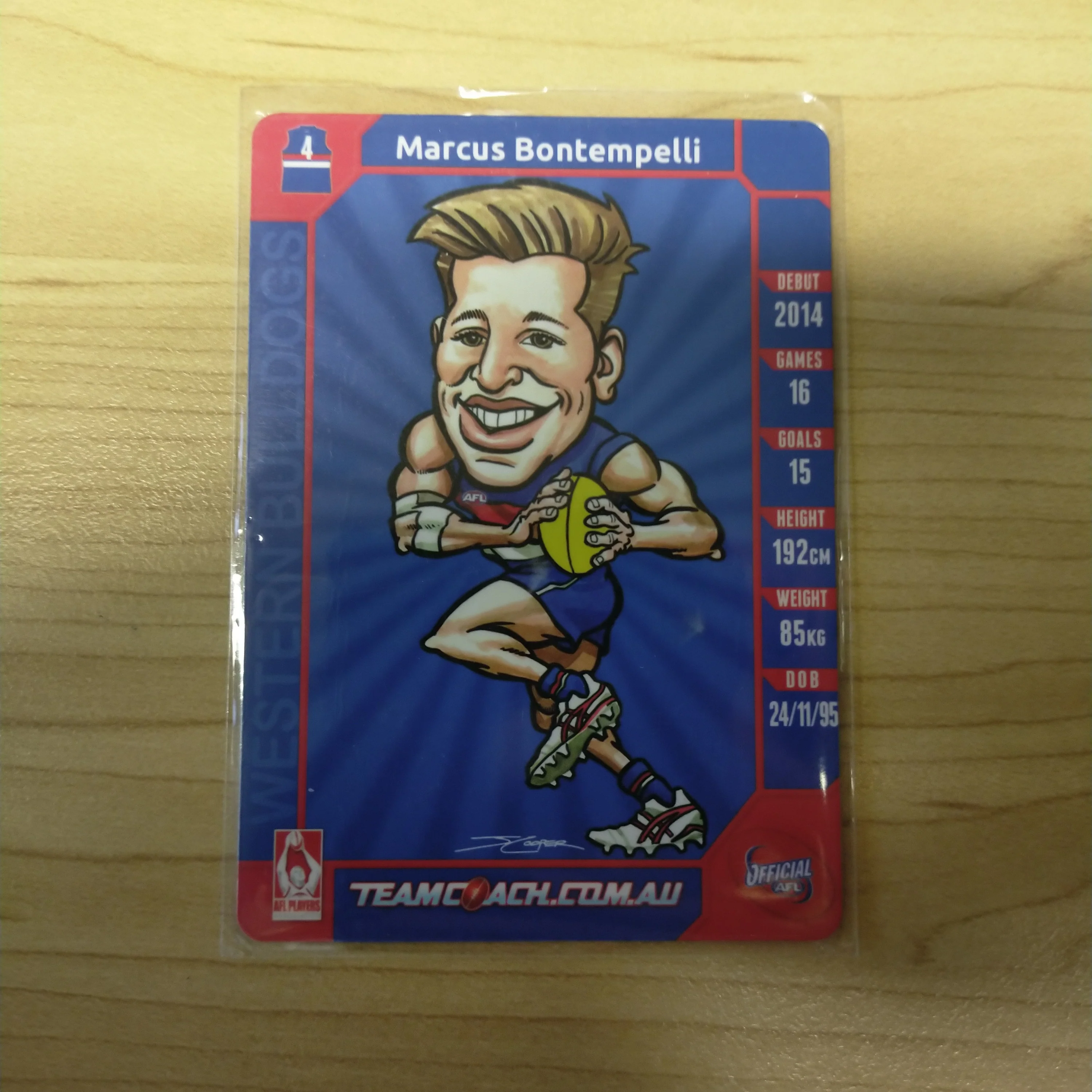 2015 Teamcoach Magic Wildcard Marcus Bontempelli Western Bulldogs MW-18 - Image 2