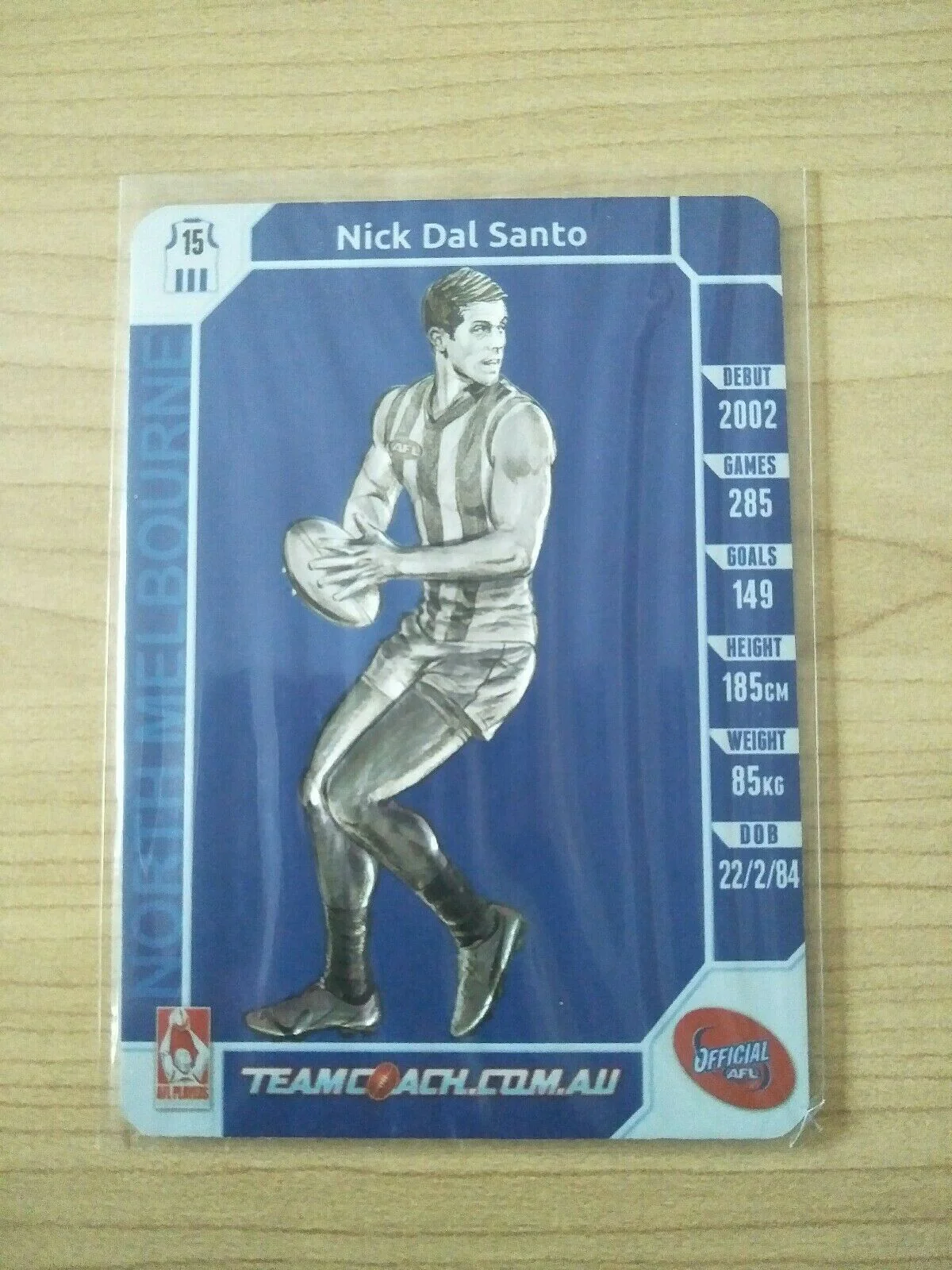 2015 Teamcoach Star Wildcard Nick Dal Santo North Melbourne SW-12 - Image 2