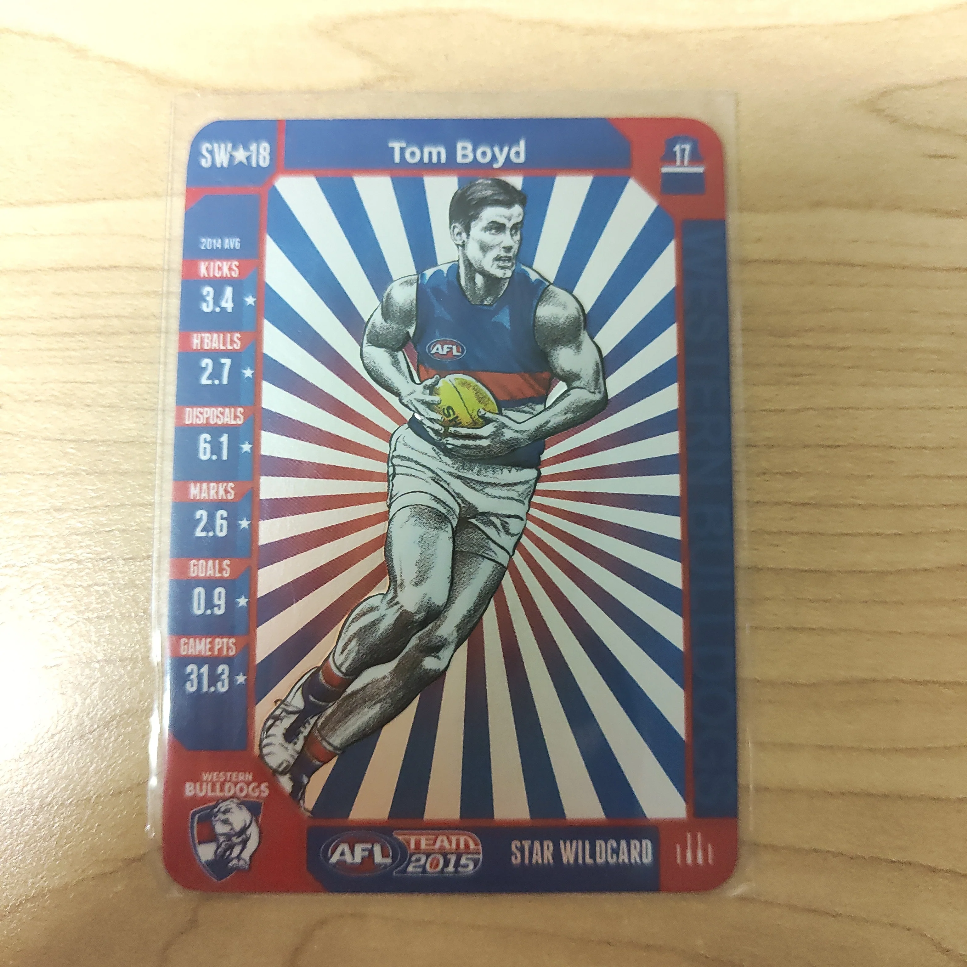 2015 Teamcoach Star Wildcard Tom Boyd Western Bulldogs SW-18