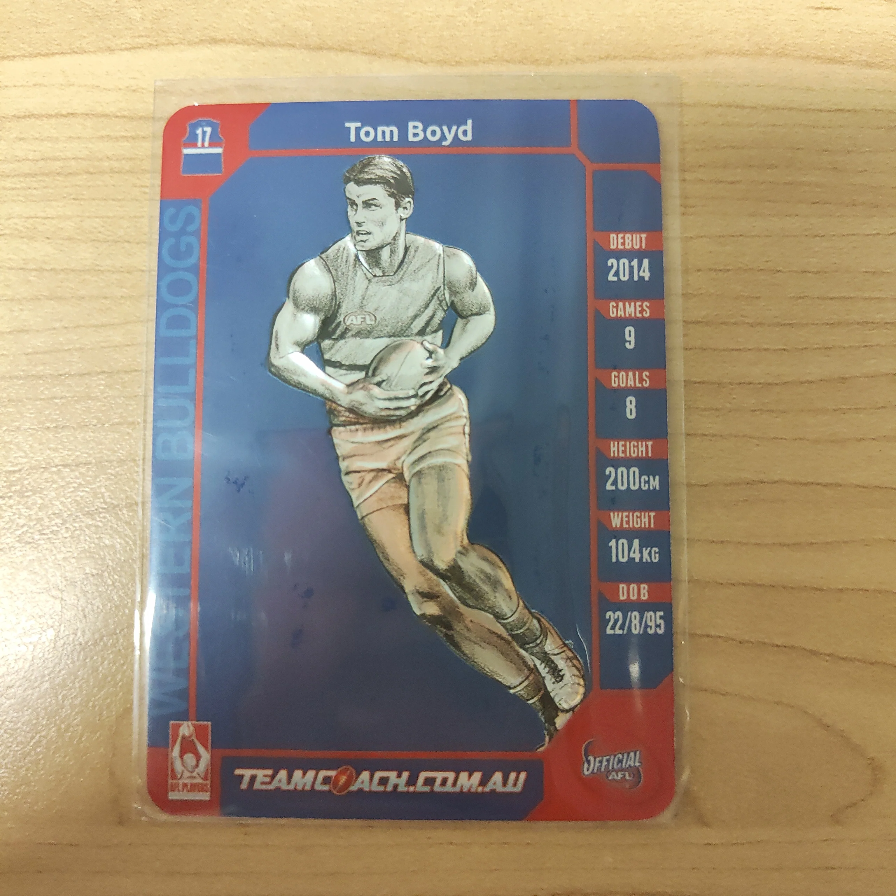 2015 Teamcoach Star Wildcard Tom Boyd Western Bulldogs SW-18 - Image 2