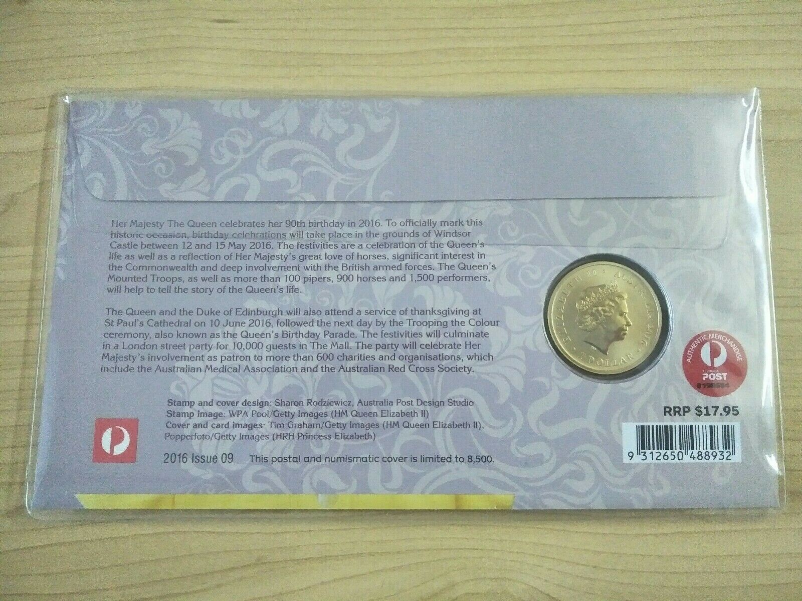 2016 $1 Australia Queen Elizabeth II 90th Birthday PNC 1st Day Issue - Image 2
