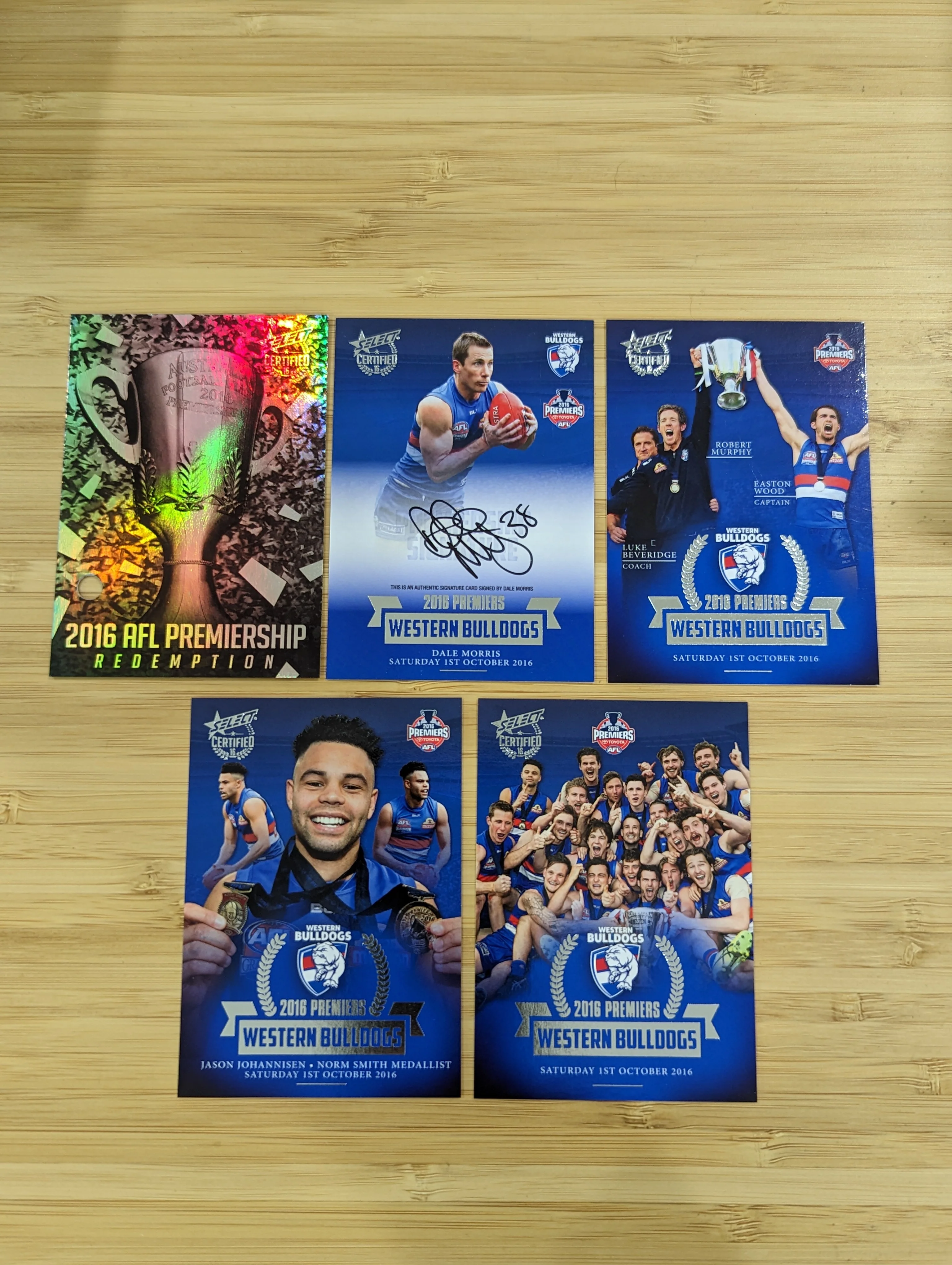 2016 AFL Select Premiership Signature Redemption Western Bulldogs 291/700