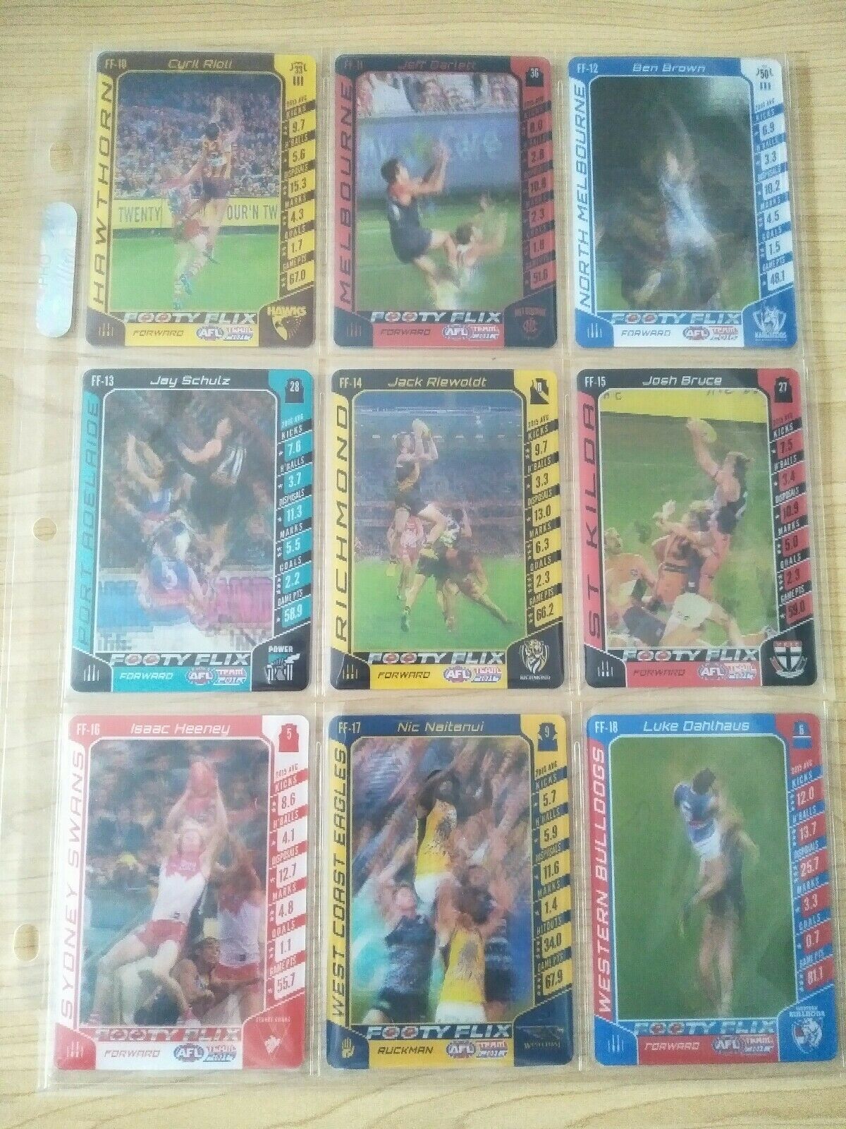 2016 AFL Teamcoach Footy Flix Complete Set Of 18 Cards - Image 3