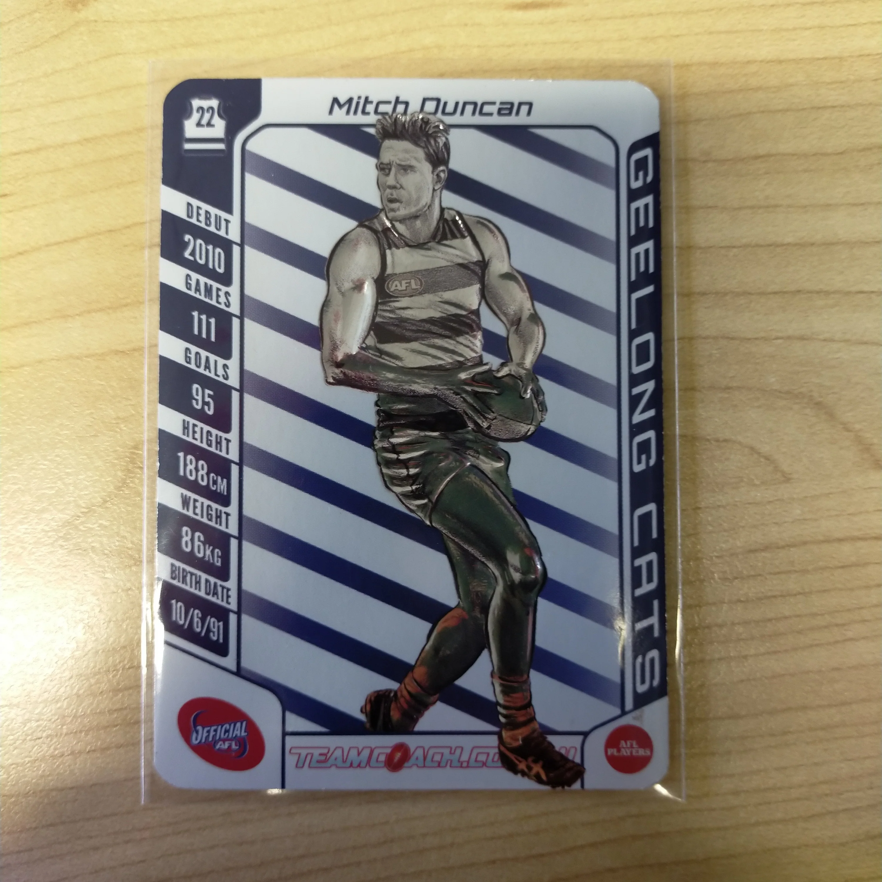 2016 AFL Teamcoach Star Wildcard Mitch Duncan Geelong SW-07 - Image 2