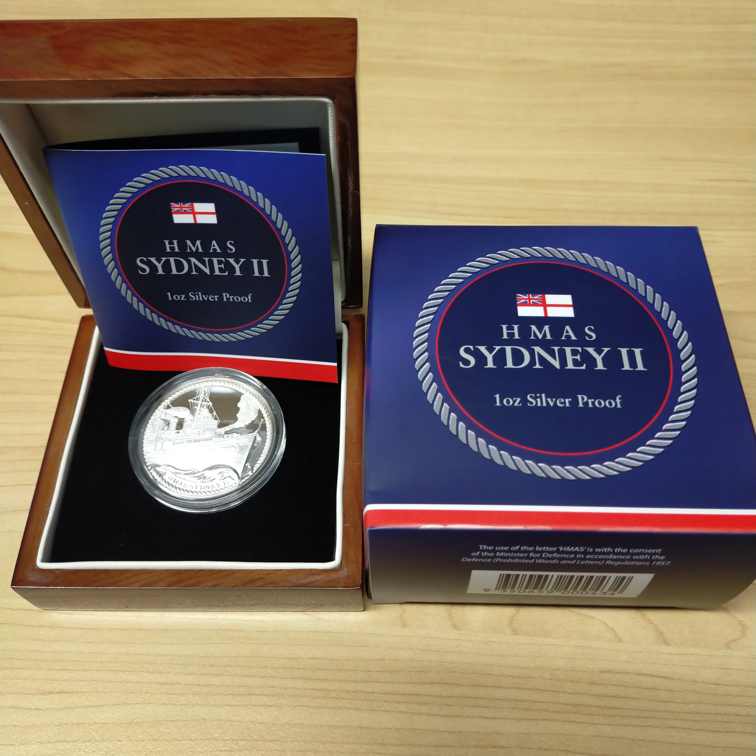 Niue 2016 $1 One Dollar HMAS Sydney II 1oz High Relief Silver Proof Coin MINTAGE Only 750