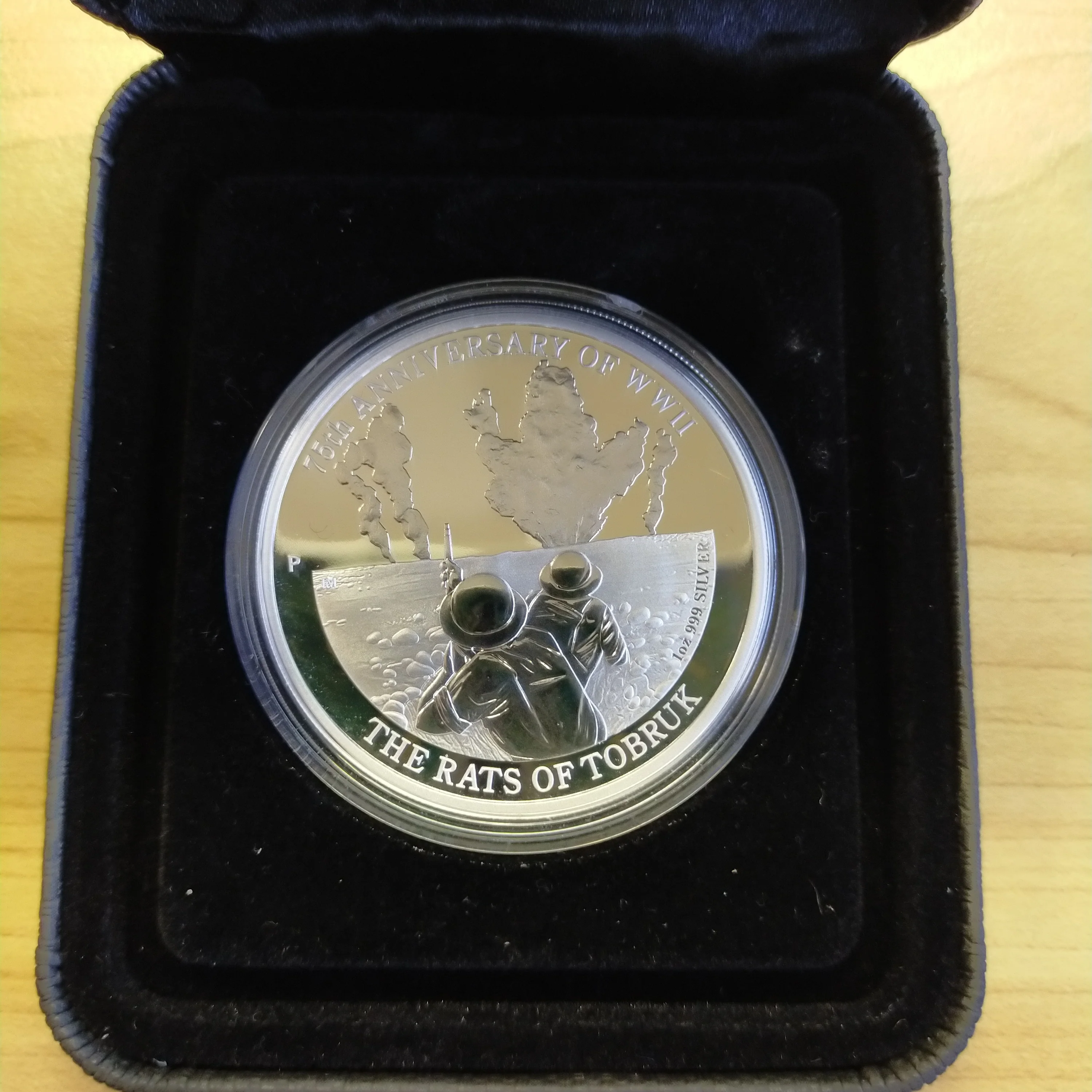 Australia 2016 Perth Mint $1 The Rats of Tobruk 75th Anniversary of WWII 1oz .999 Proof Silver Coin - Image 2