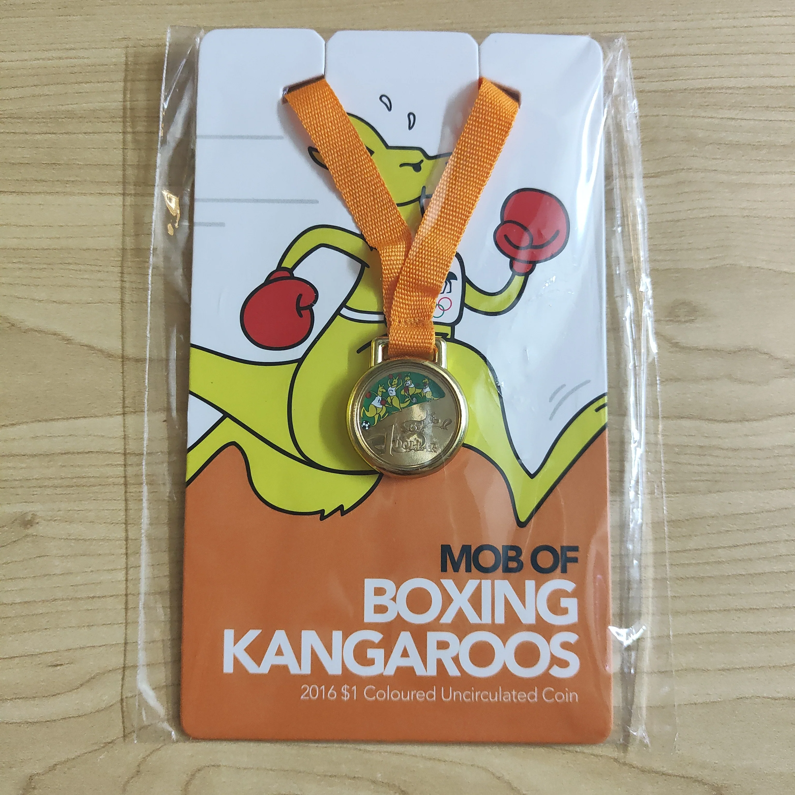 Australia 2016 Royal Australian Mint $1 Olympics Mob of Boxing Kangaroos Uncirculated Carded Coin