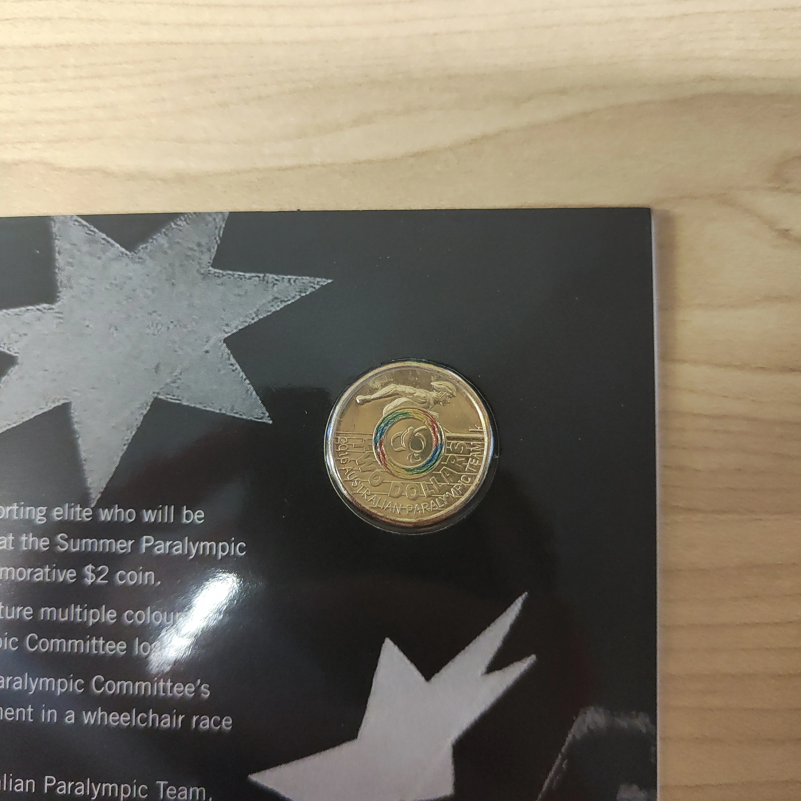 2016 Royal Australian Mint $2 Rio Paralympics Coloured Uncirculated Coin - Image 3