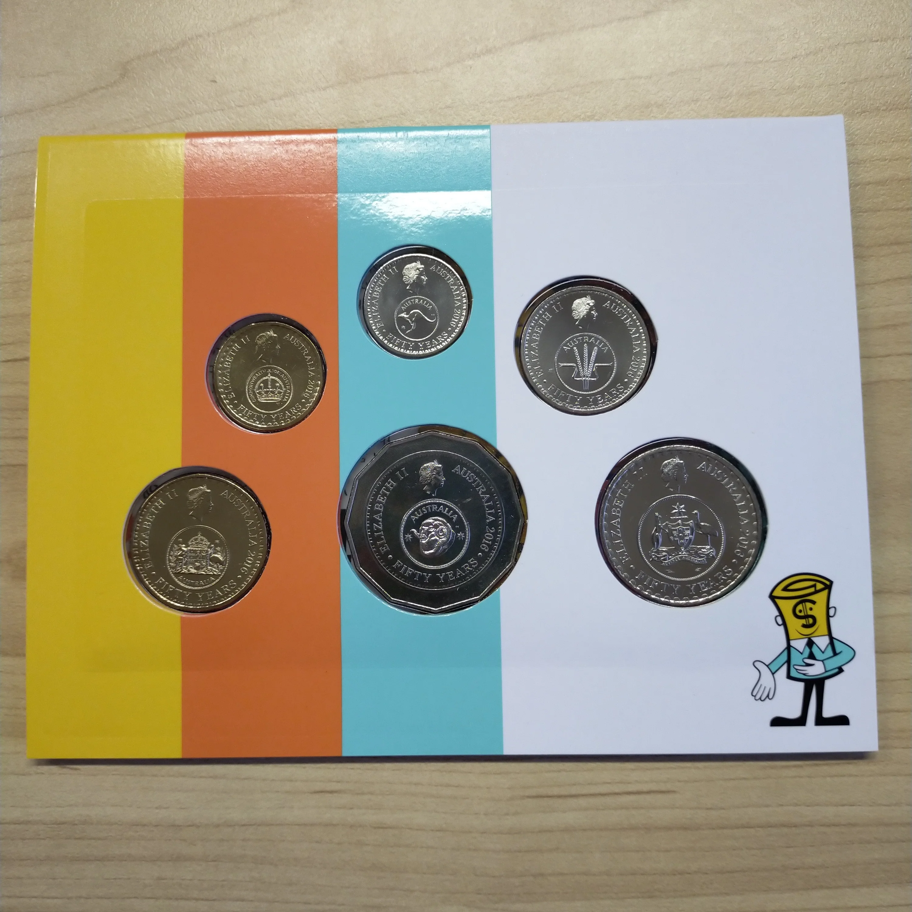 Australia 2016 Royal Australian Mint Uncirculated Year Coin Set World Money Fair Special Release Overprint - Image 4