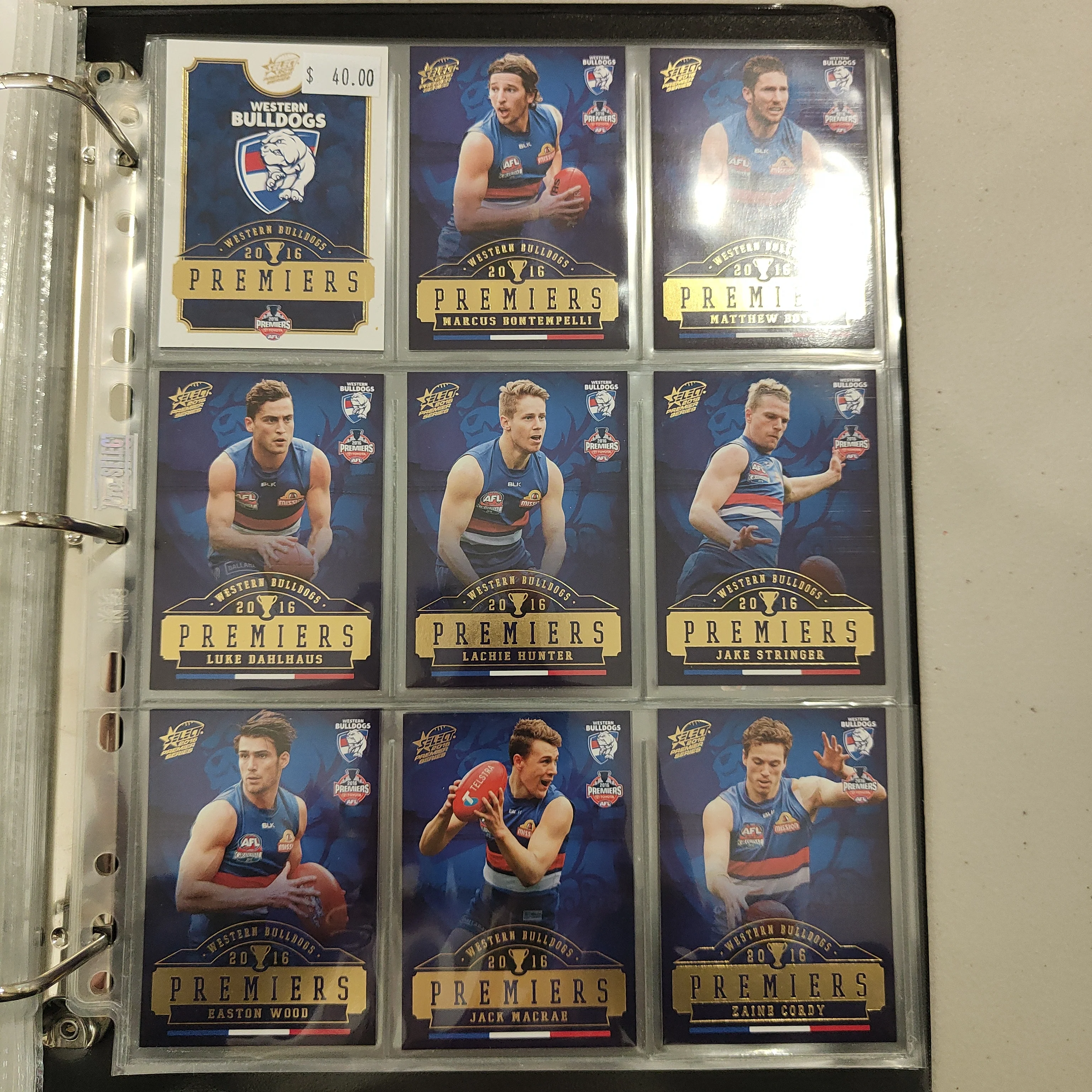 2016 Select Western Bulldogs Football Club Premiership Boxed Football Card Set