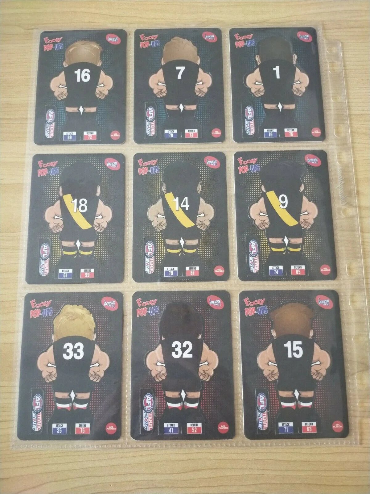 2016 AFL Teamcoach Footy Pop-Ups Complete Set Of 54 Cards - Image 10