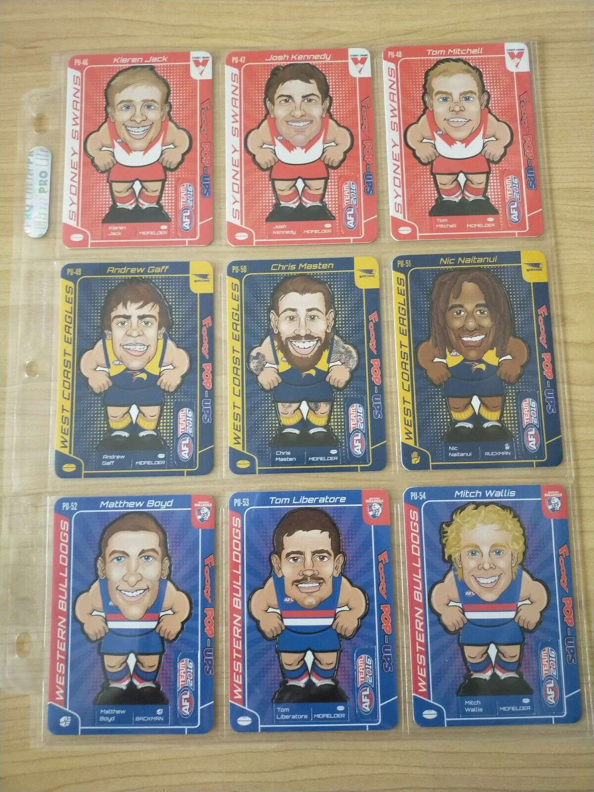 2016 AFL Teamcoach Footy Pop-Ups Complete Set Of 54 Cards - Image 11
