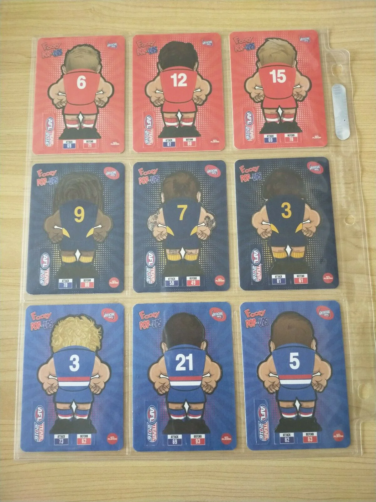 2016 AFL Teamcoach Footy Pop-Ups Complete Set Of 54 Cards - Image 12