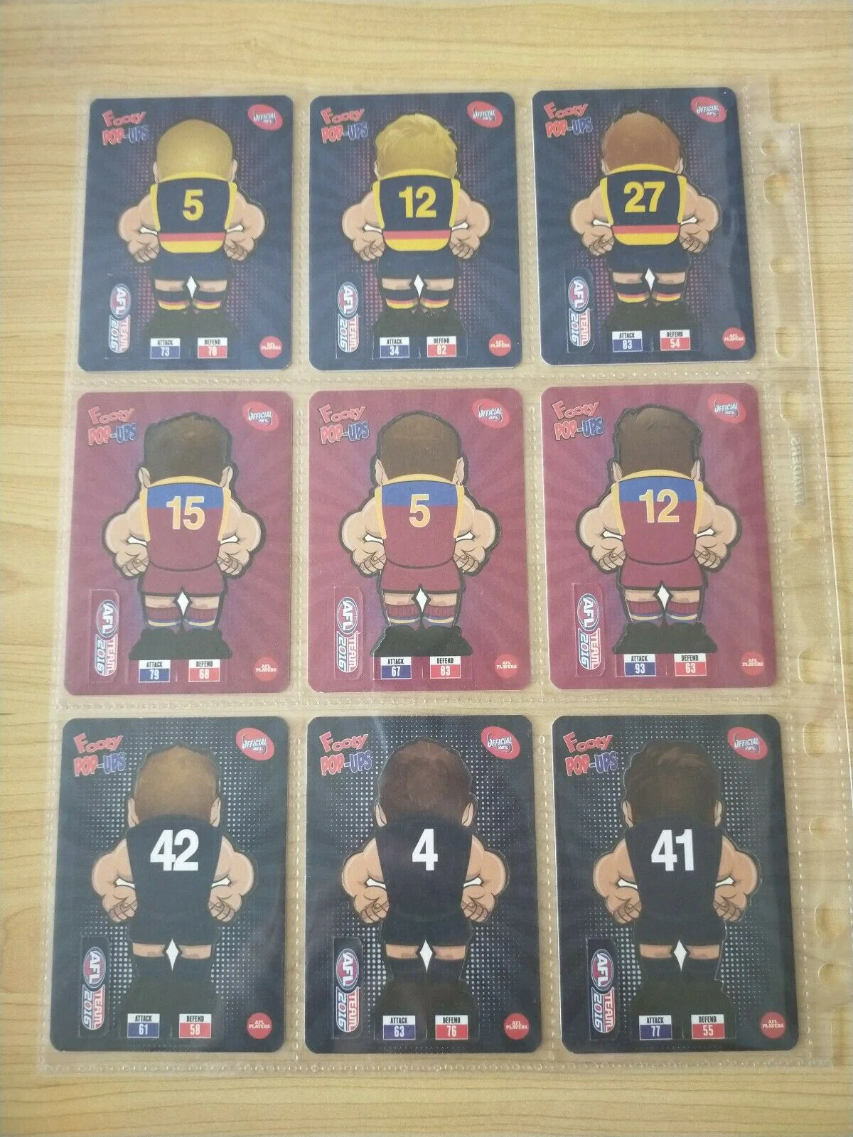 2016 AFL Teamcoach Footy Pop-Ups Complete Set Of 54 Cards - Image 2