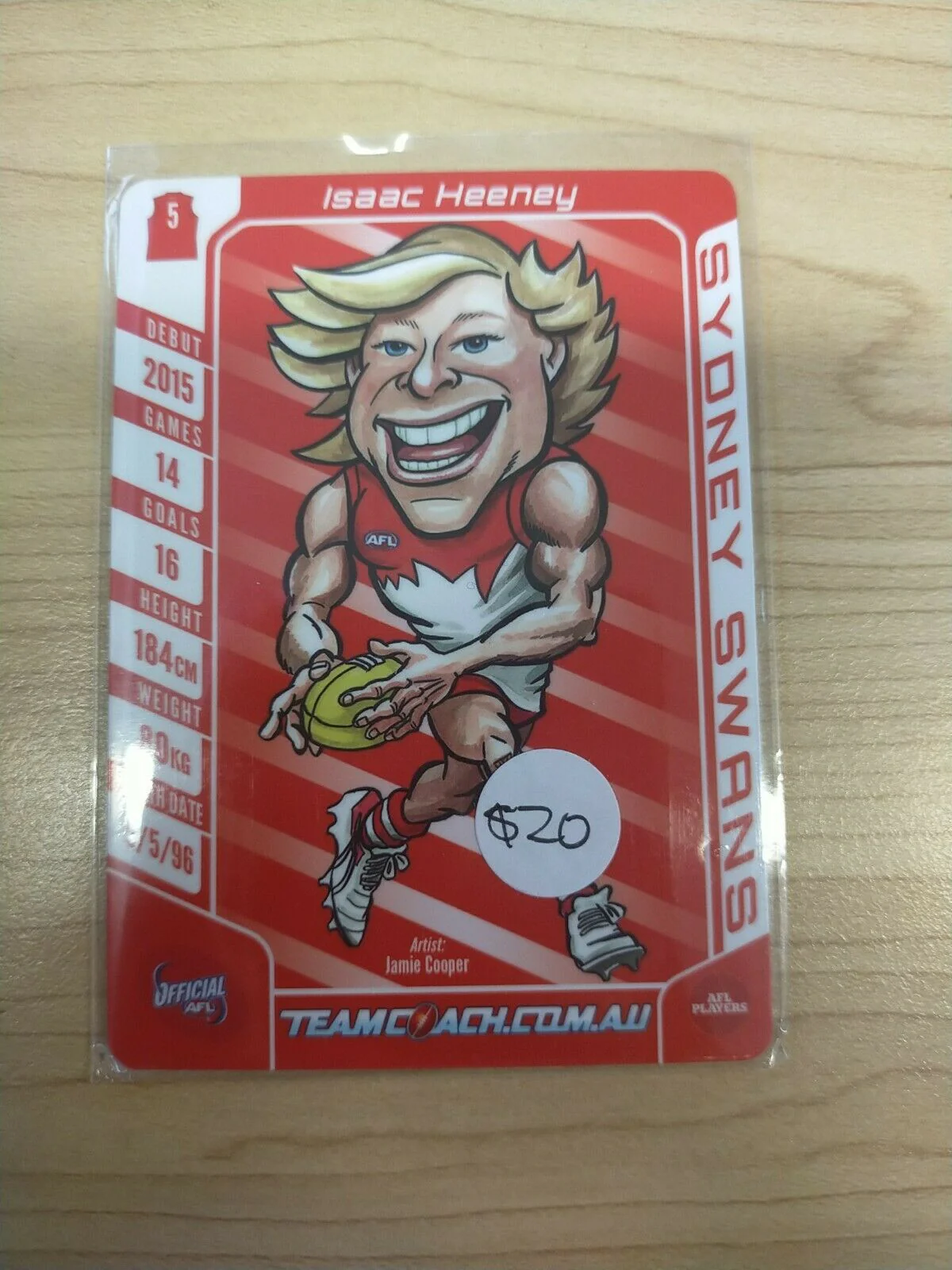 2016 Teamcoach Magic Wildcard Isaac Heeney Sydney MW-16 - Image 2