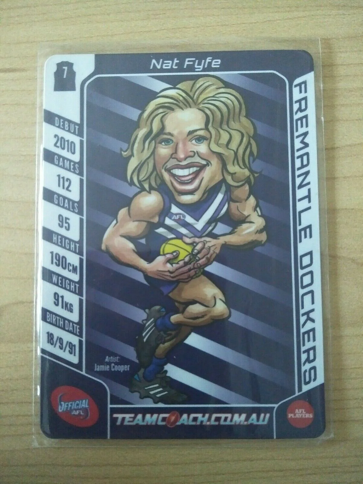 2016 Teamcoach Magic Wildcard Nat Fyfe Fremantle MW-06 - Image 2
