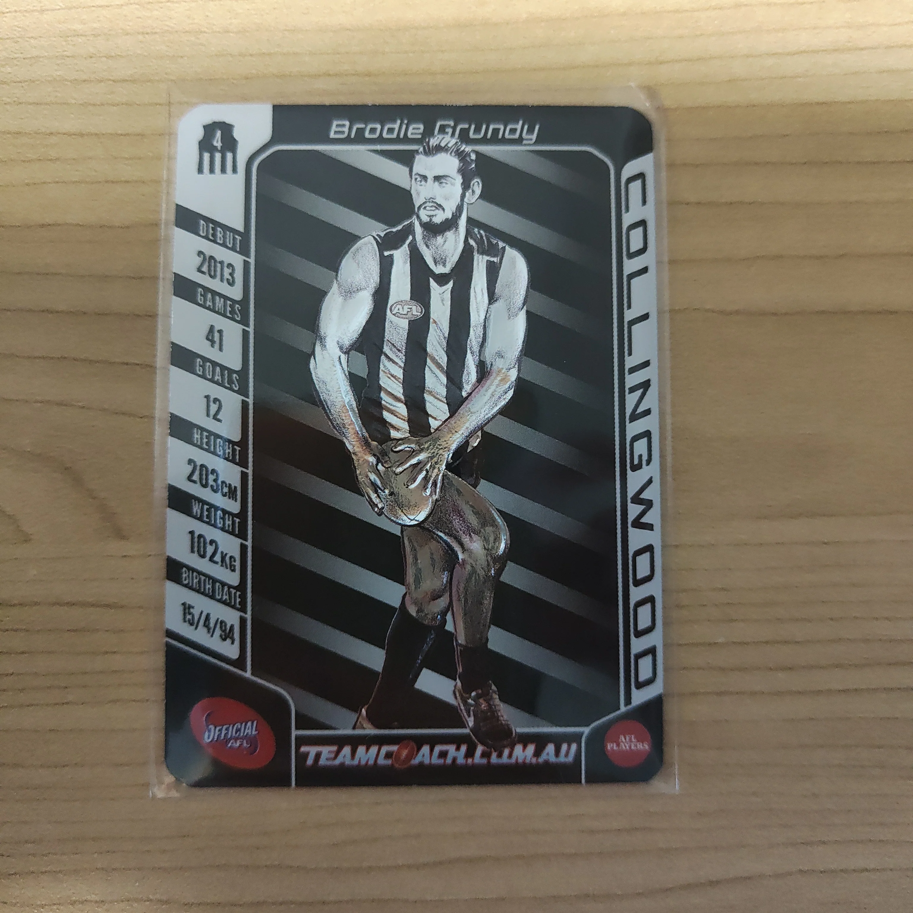 2016 Teamcoach Star Wildcard Brodie Grundy Collingwood SW-04 - Image 2