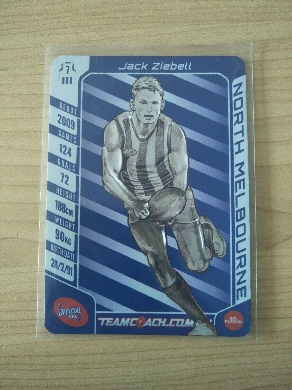 2016 Teamcoach Star Wildcard Jack Ziebell North Melbourne SW-12 - Image 2