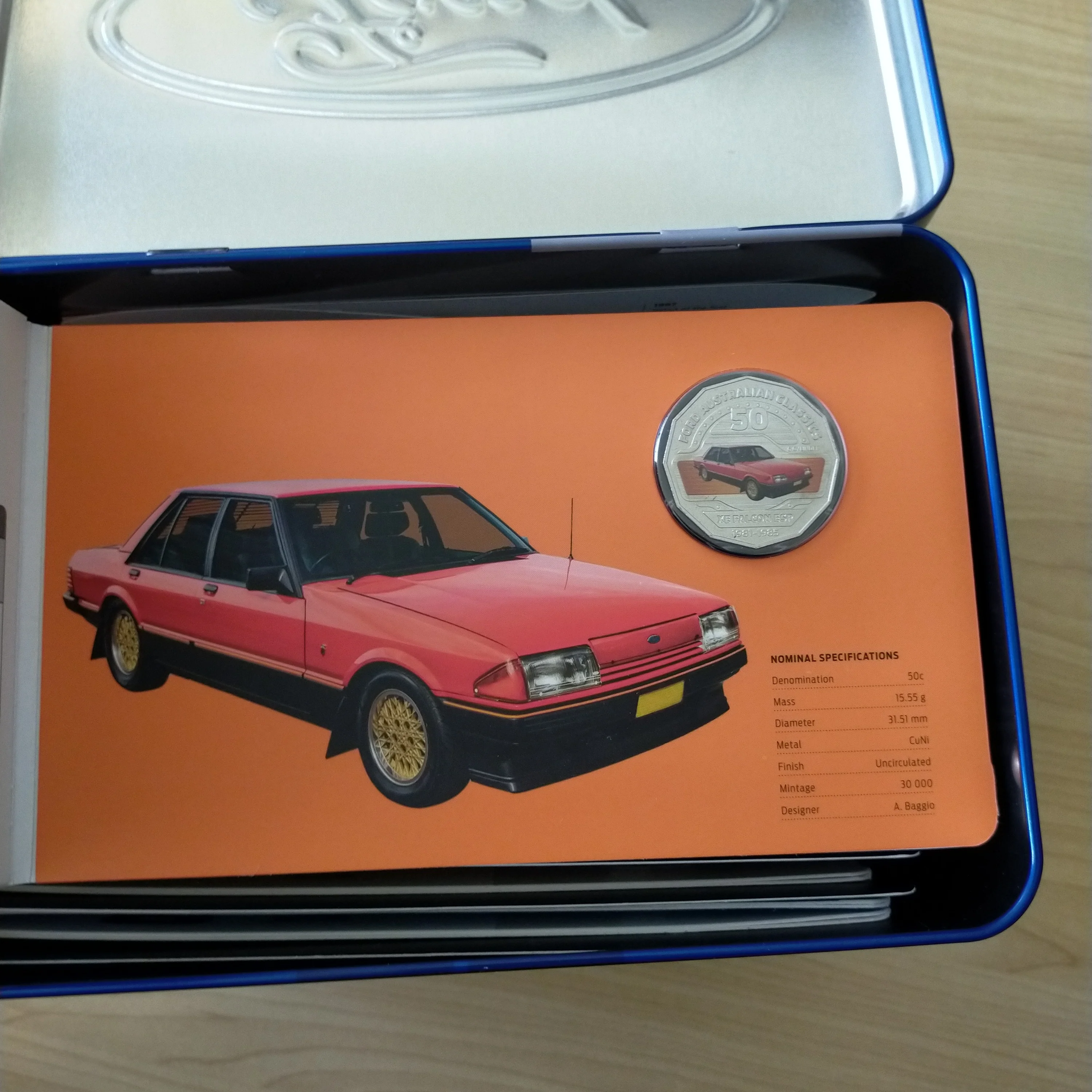 2017 Royal Australian Mint 50c Ford Car Collection of 12 Coins in Tin - Image 10