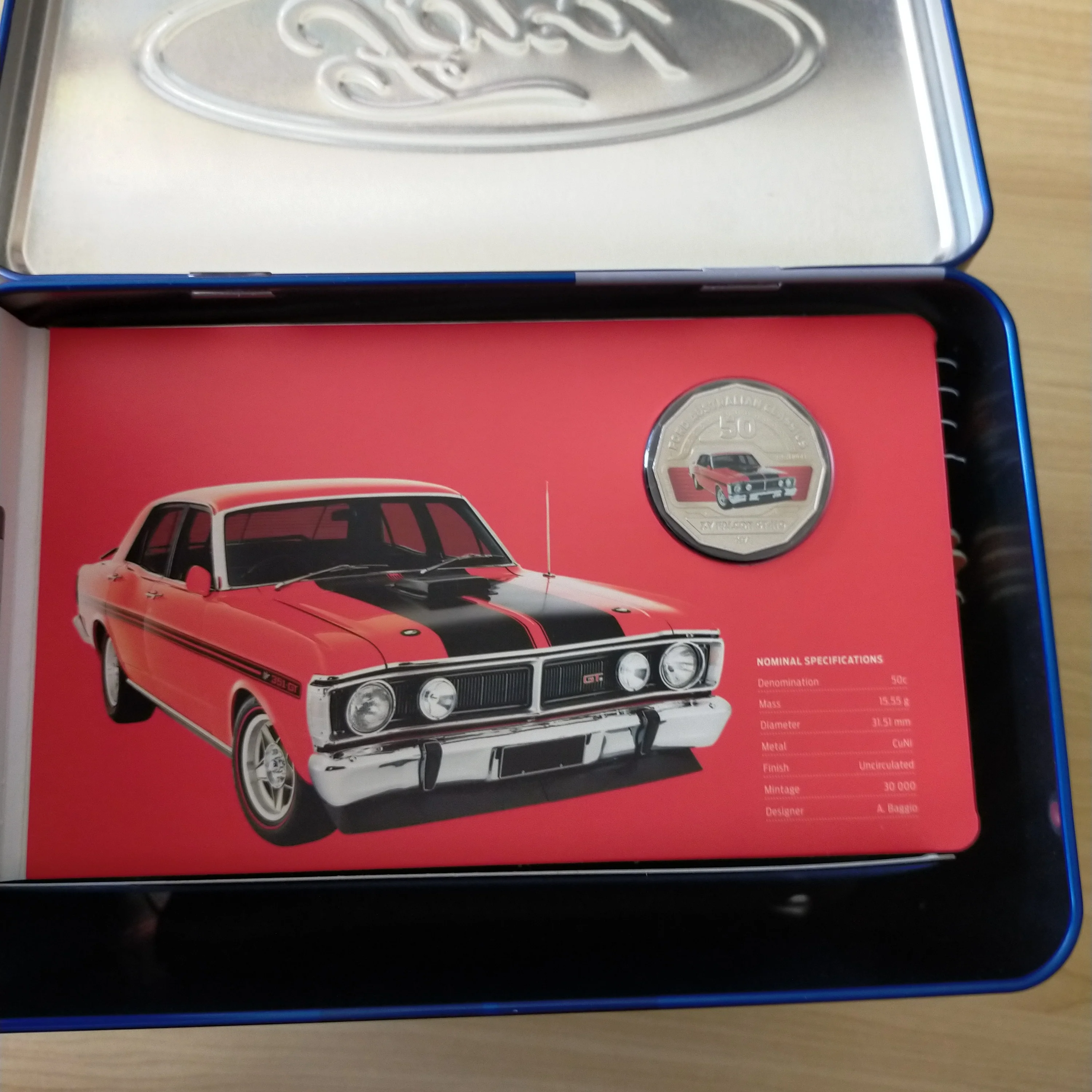 2017 Royal Australian Mint 50c Ford Car Collection of 12 Coins in Tin - Image 14