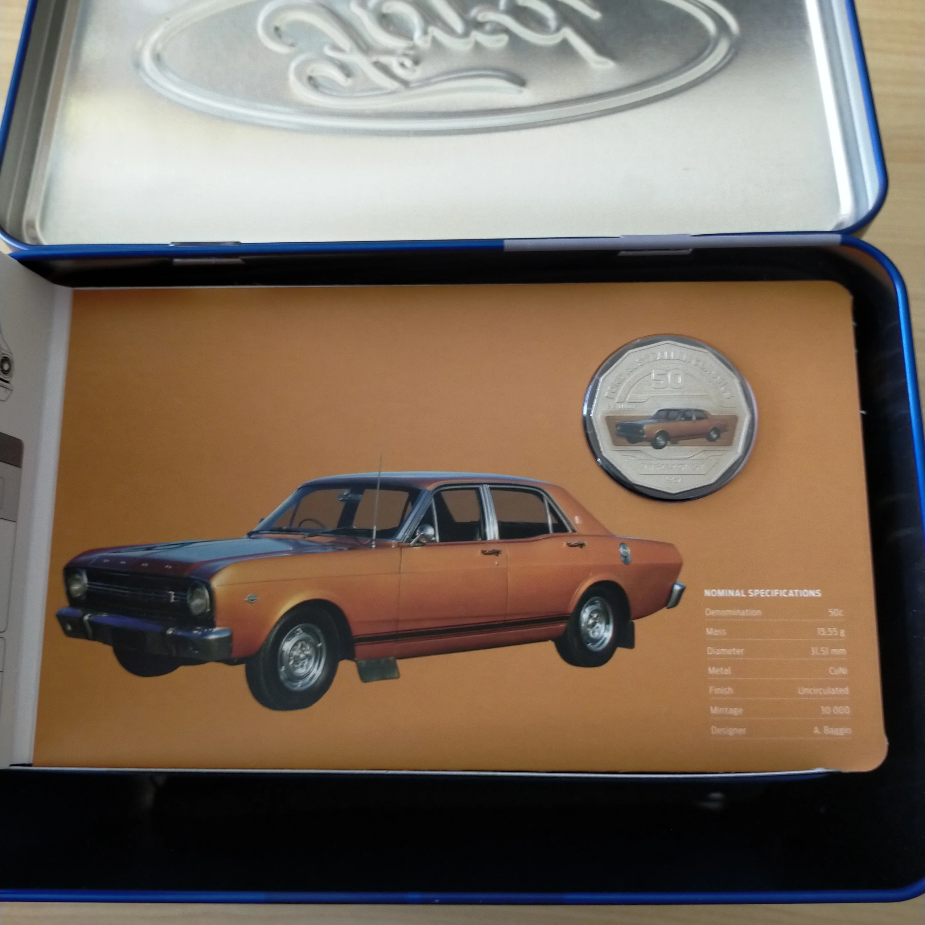 2017 Royal Australian Mint 50c Ford Car Collection of 12 Coins in Tin - Image 4