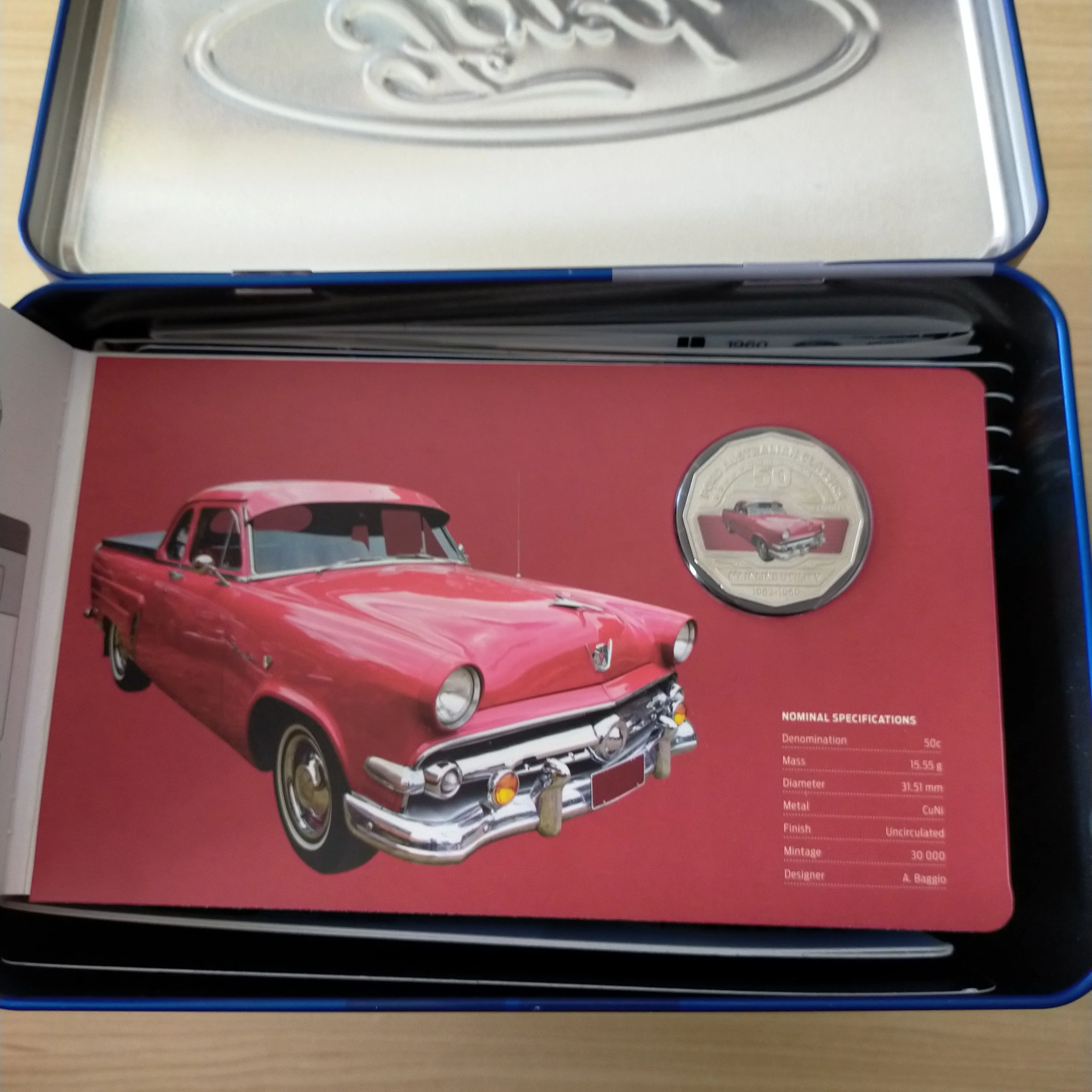 2017 Royal Australian Mint 50c Ford Car Collection of 12 Coins in Tin - Image 7