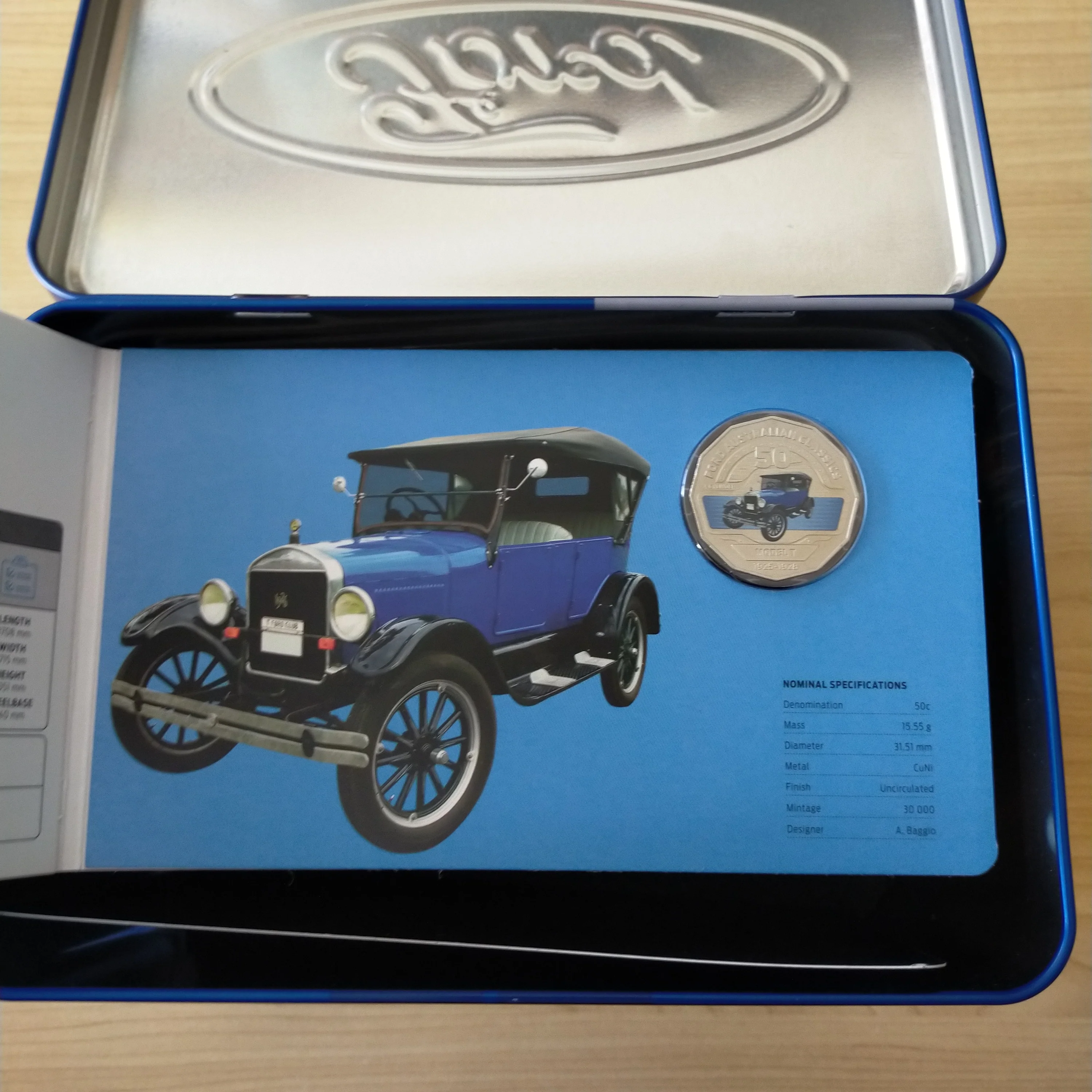 2017 Royal Australian Mint 50c Ford Car Collection of 12 Coins in Tin - Image 9