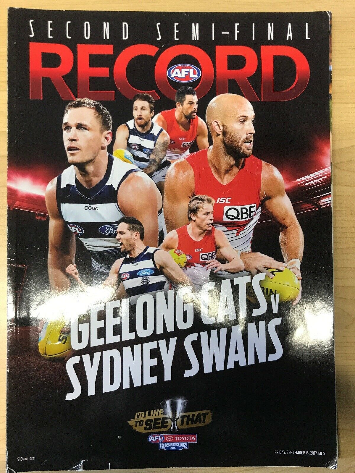 2017 2nd Elimination Final AFL Football Record Geelong Cats V Sydney Swans