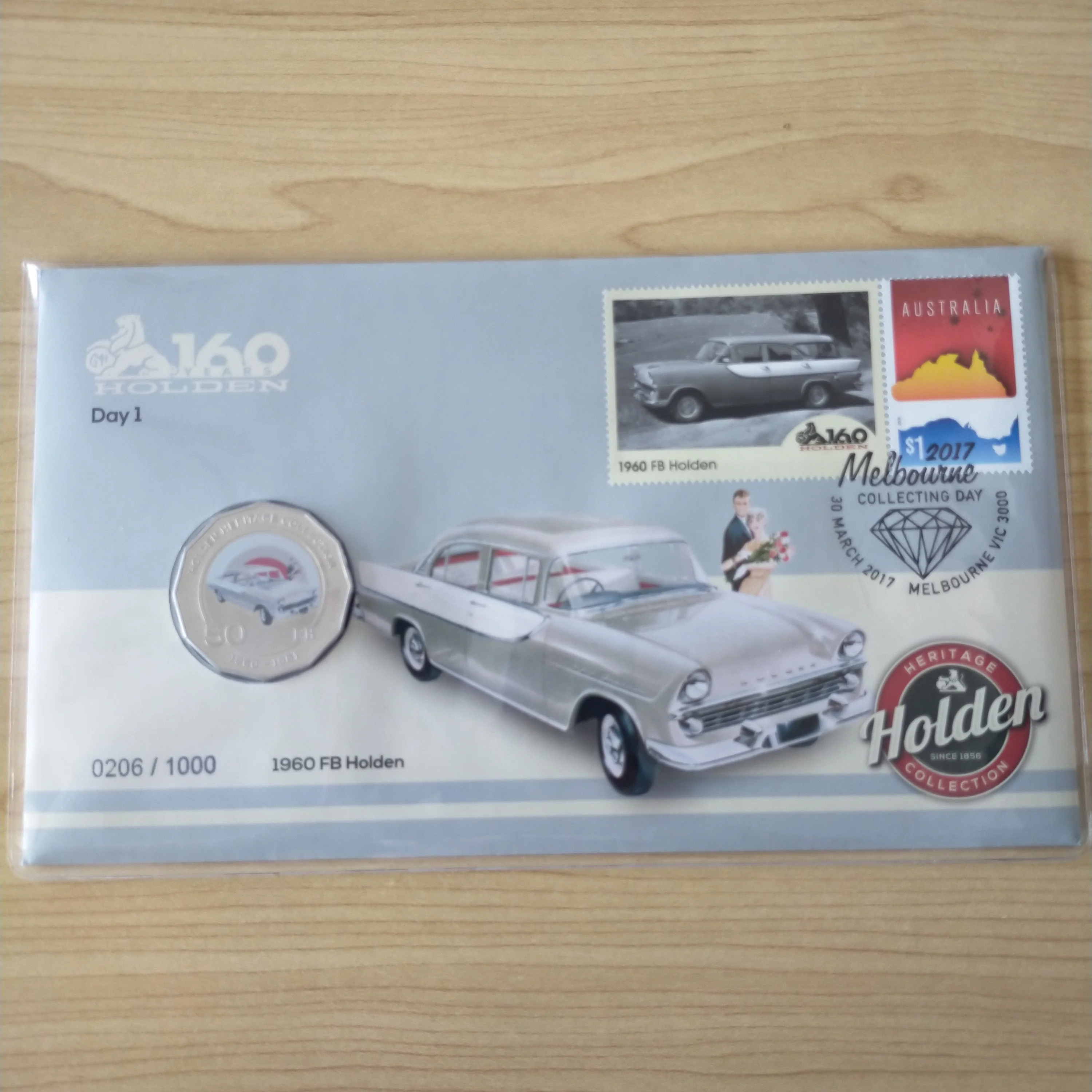 Australia 2017 Coloured 50c Heritage Holden Car 160 Years of Holden Set of 4 Limited Edition PNCs Melbourne Show - Image 2
