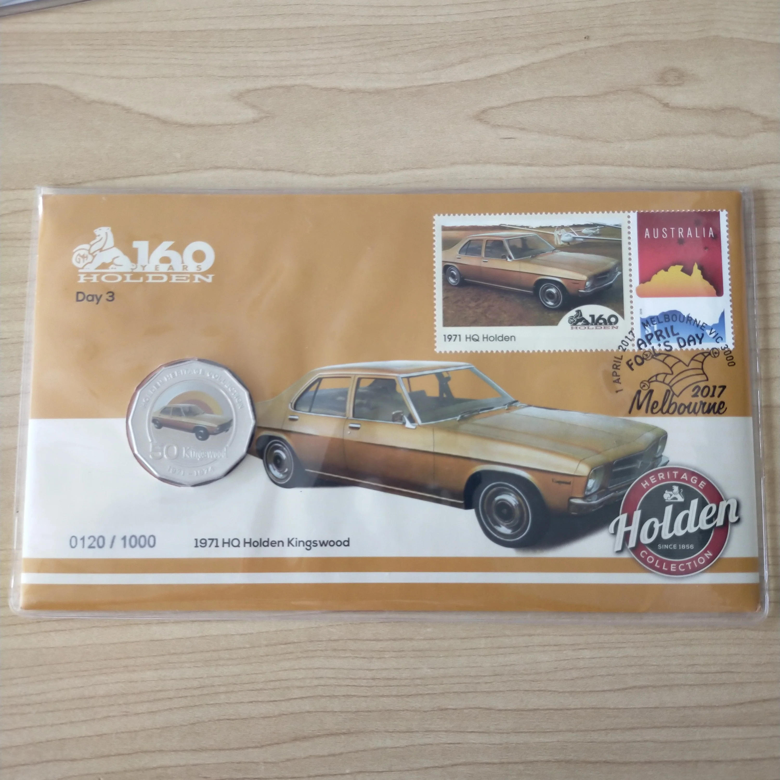 Australia 2017 Coloured 50c Heritage Holden Car 160 Years of Holden Set of 4 Limited Edition PNCs Melbourne Show - Image 4