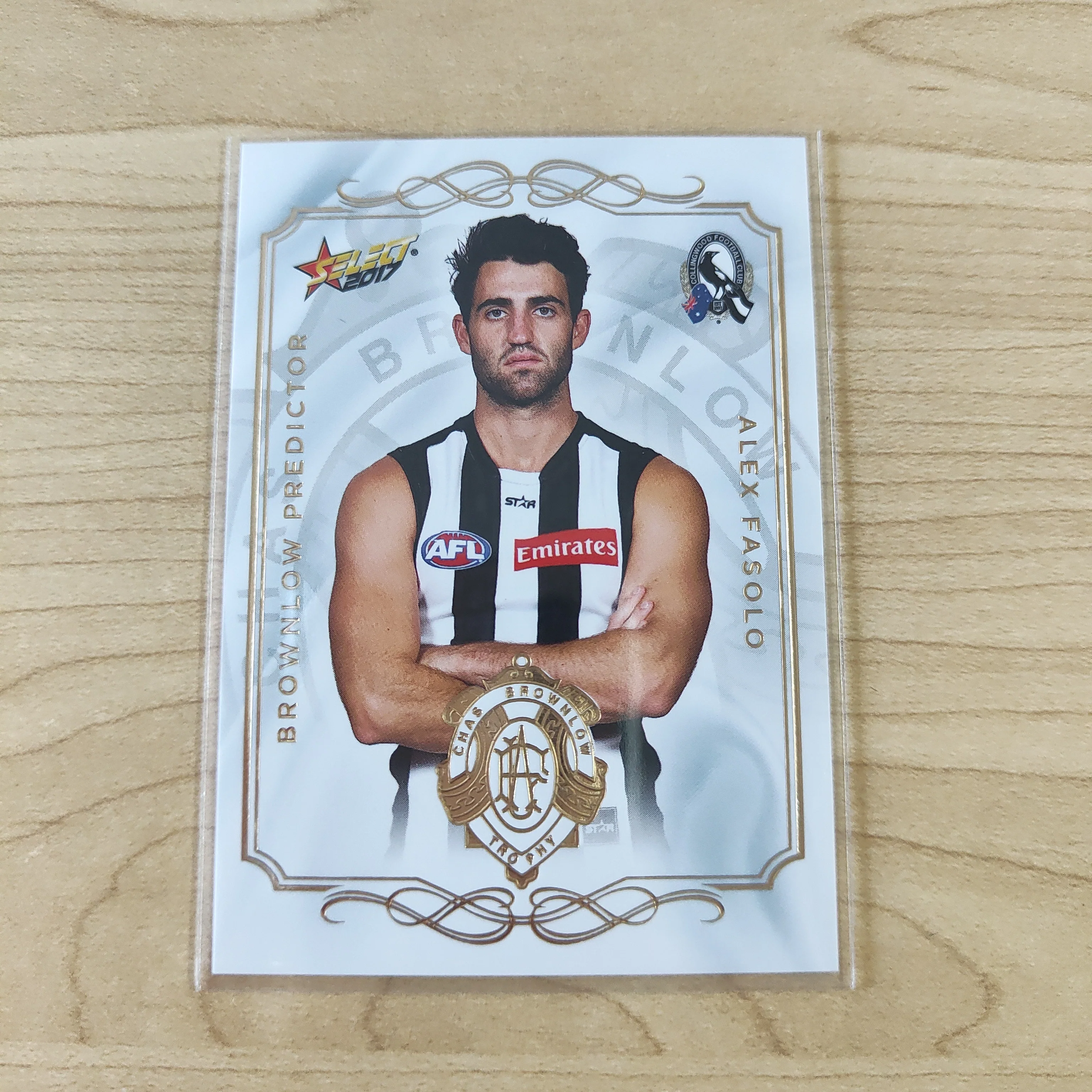 2017 AFL Select Brownlow Predictor Alex Fasolo Collingwood No.223/275