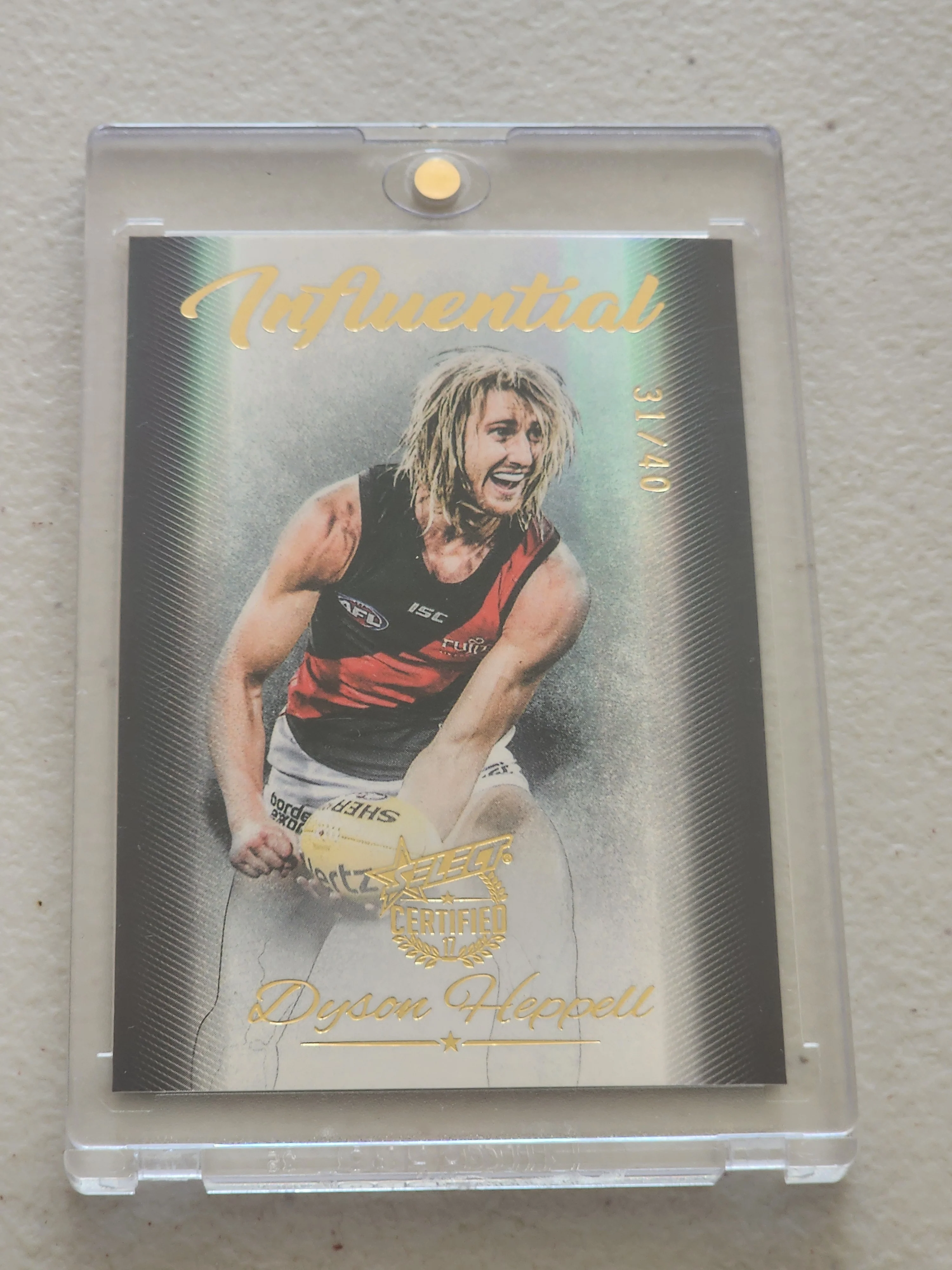 2017 AFL Select Certified Influential Dyson Heppell Essendon IC5 31/40
