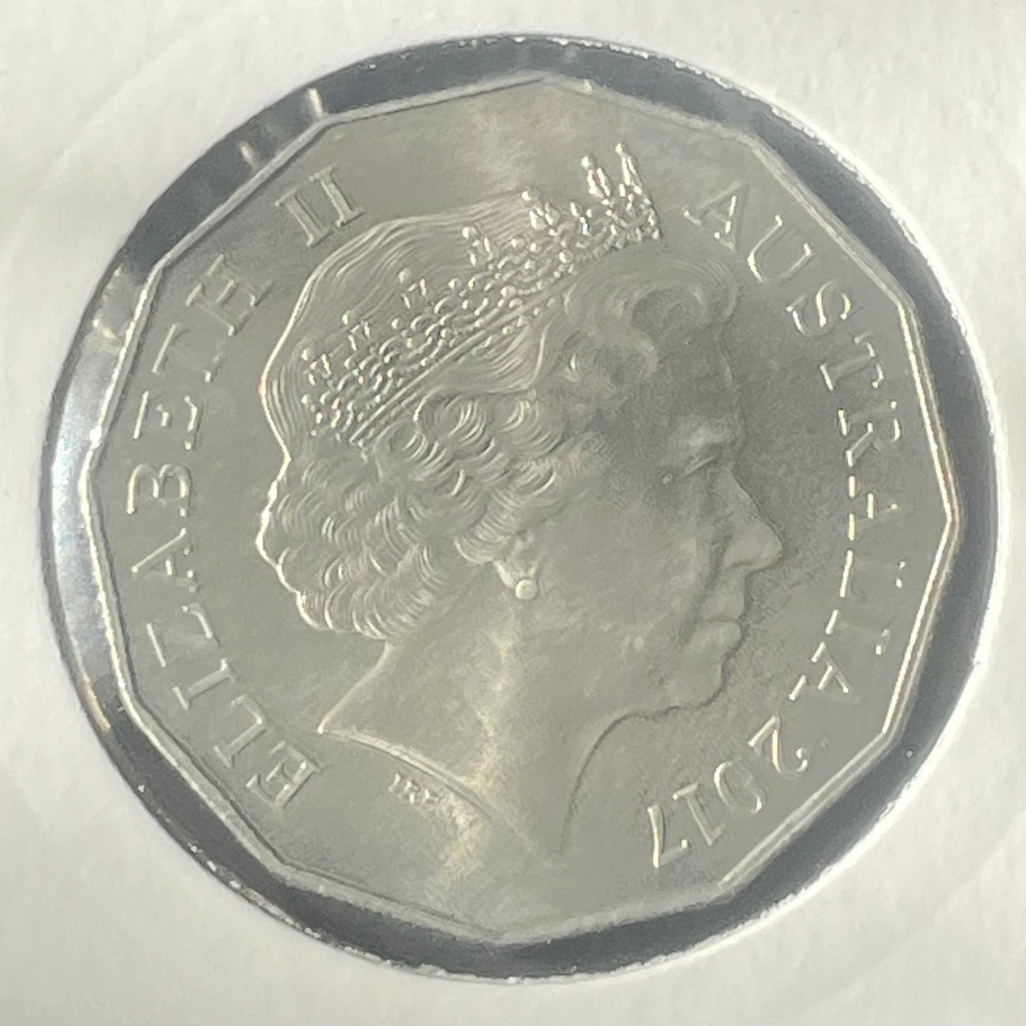 2017 Australia Royal 70th Wedding Anniversary 50c Fifty Cents Uncirculated Coin - Image 2