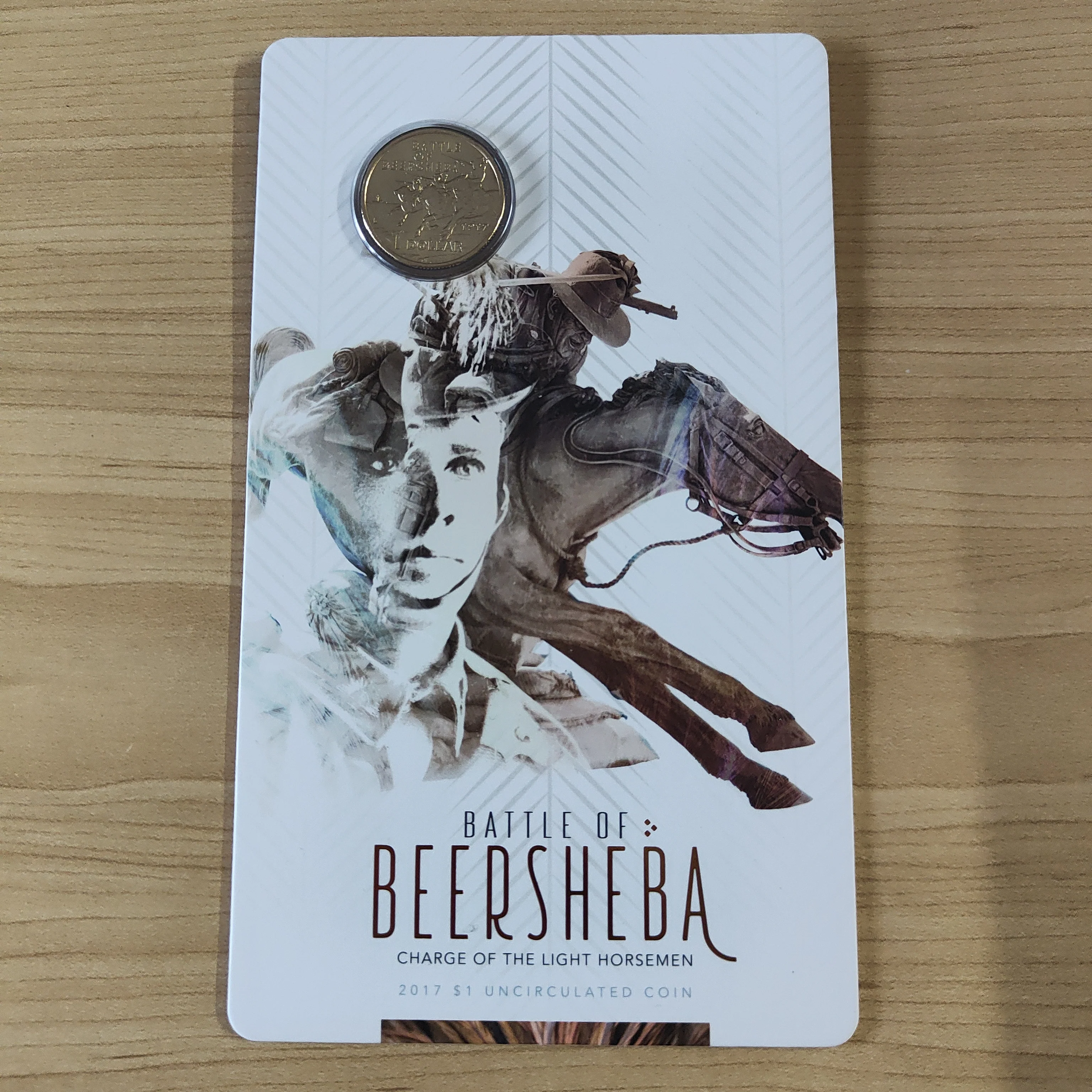 2017 Battle of Beersheba Charge of the Light Horsemen $1 Uncirculated Carded Coin