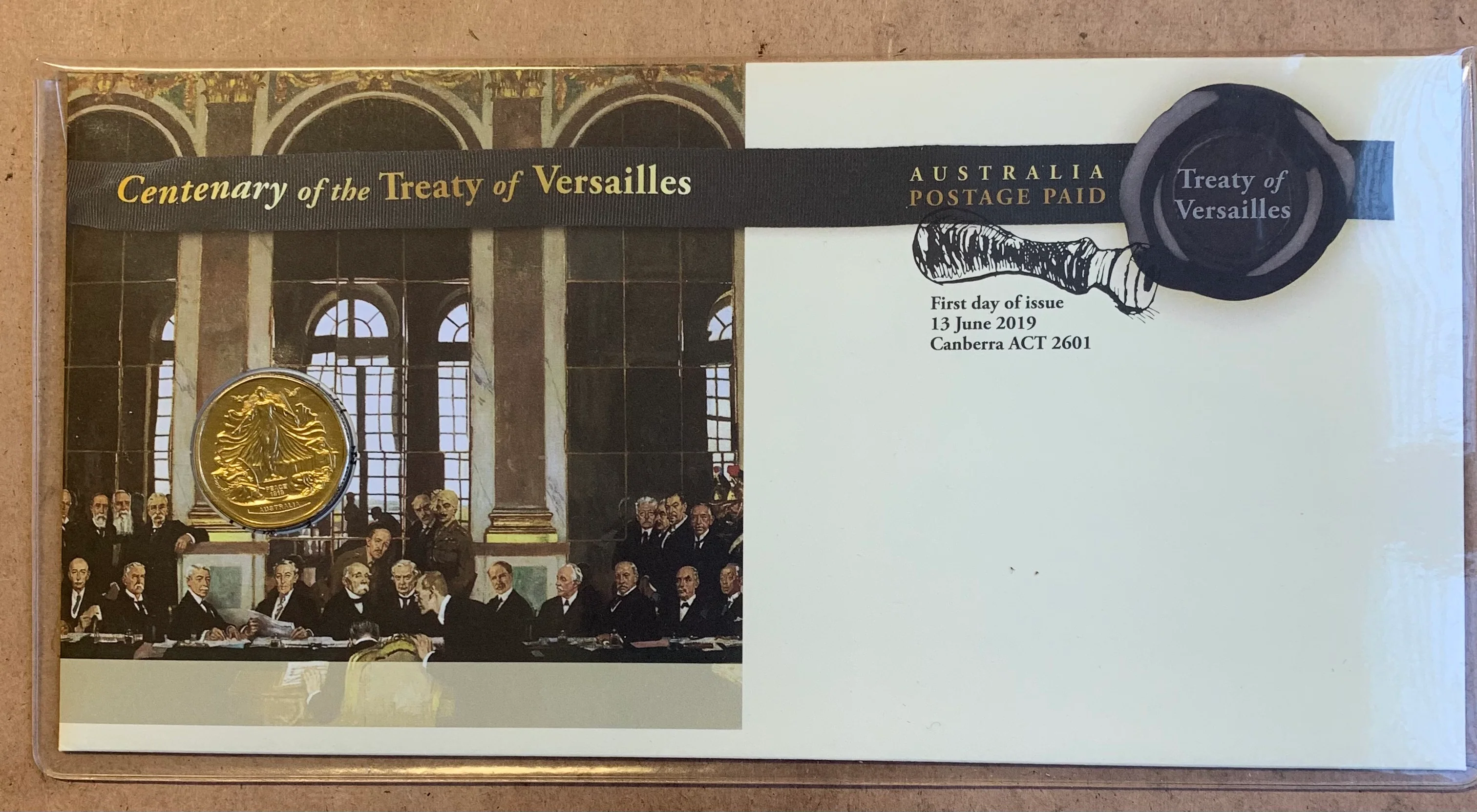 Australia 2019 $1 Versailles Centenary PNC