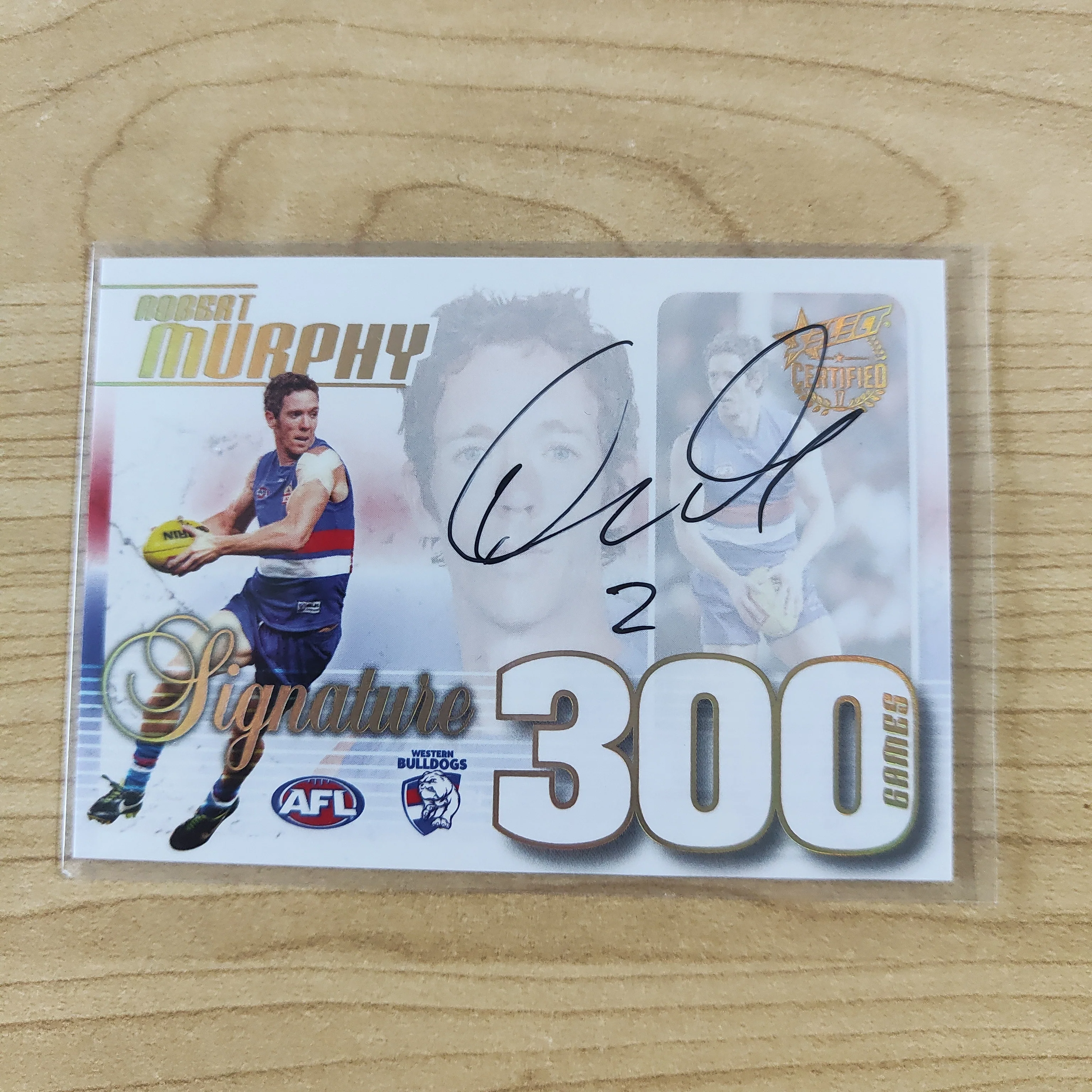 2017 Select Certified 300 Game Signature Case Card Robert Murphy Western Bulldogs LOW NUMBER No.006