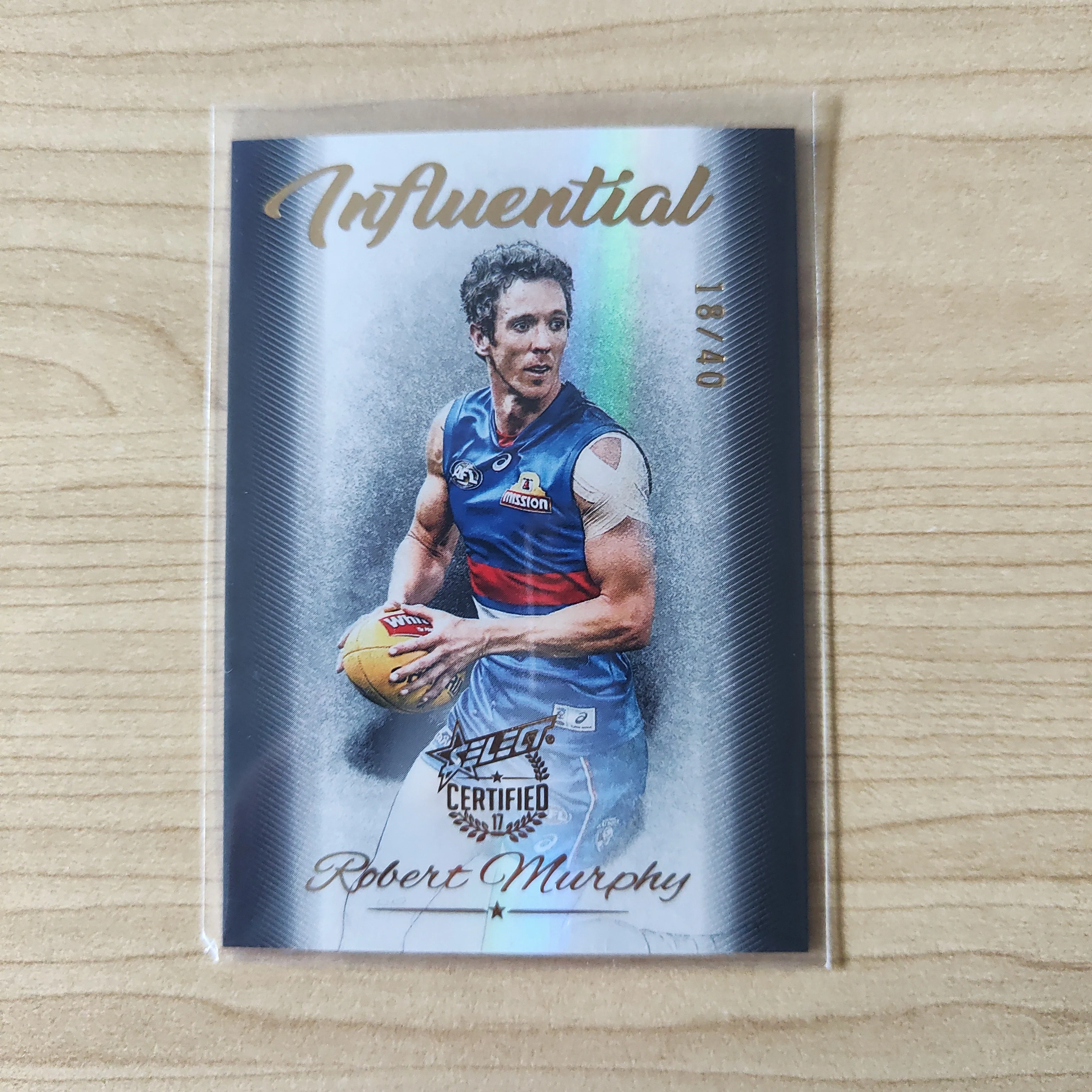 2017 AFL Select Certified Influential Robert Murphy Western Bulldogs 18/40