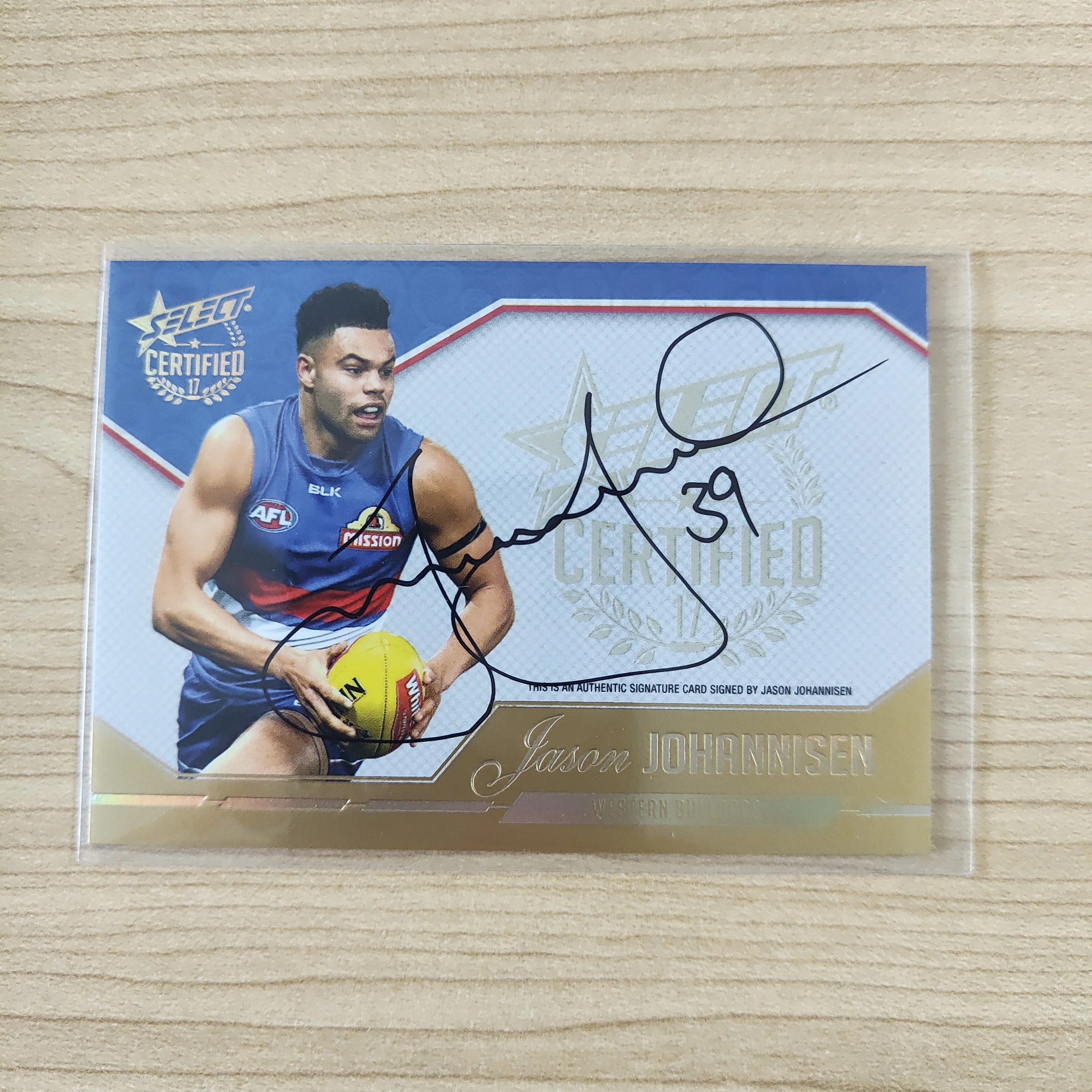 2017 Select Certified Signature Jason Johannisen Western Bulldogs No.010/240