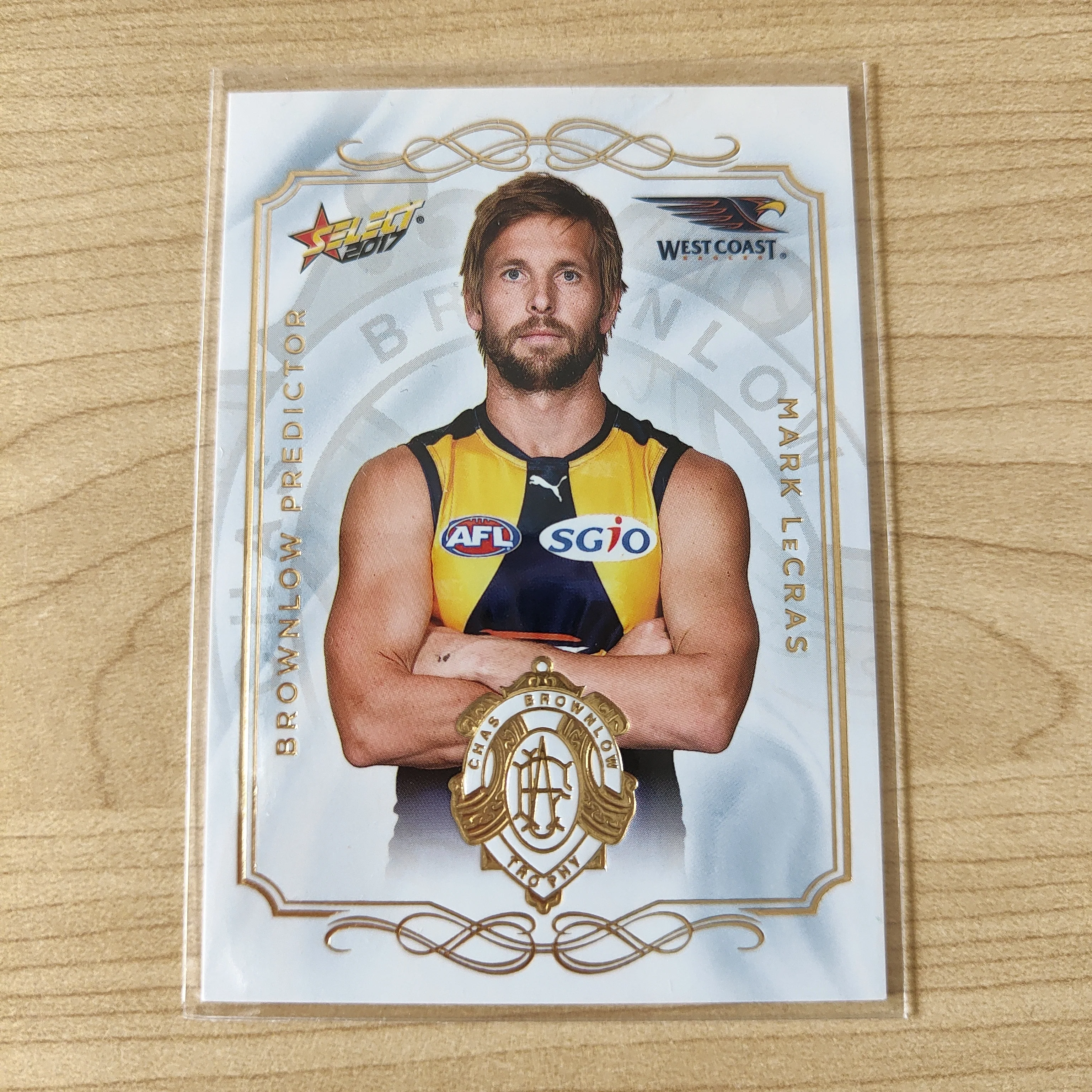 2017 Select Footy Stars Brownlow Predictor Mark LeCras West Coast 075/275