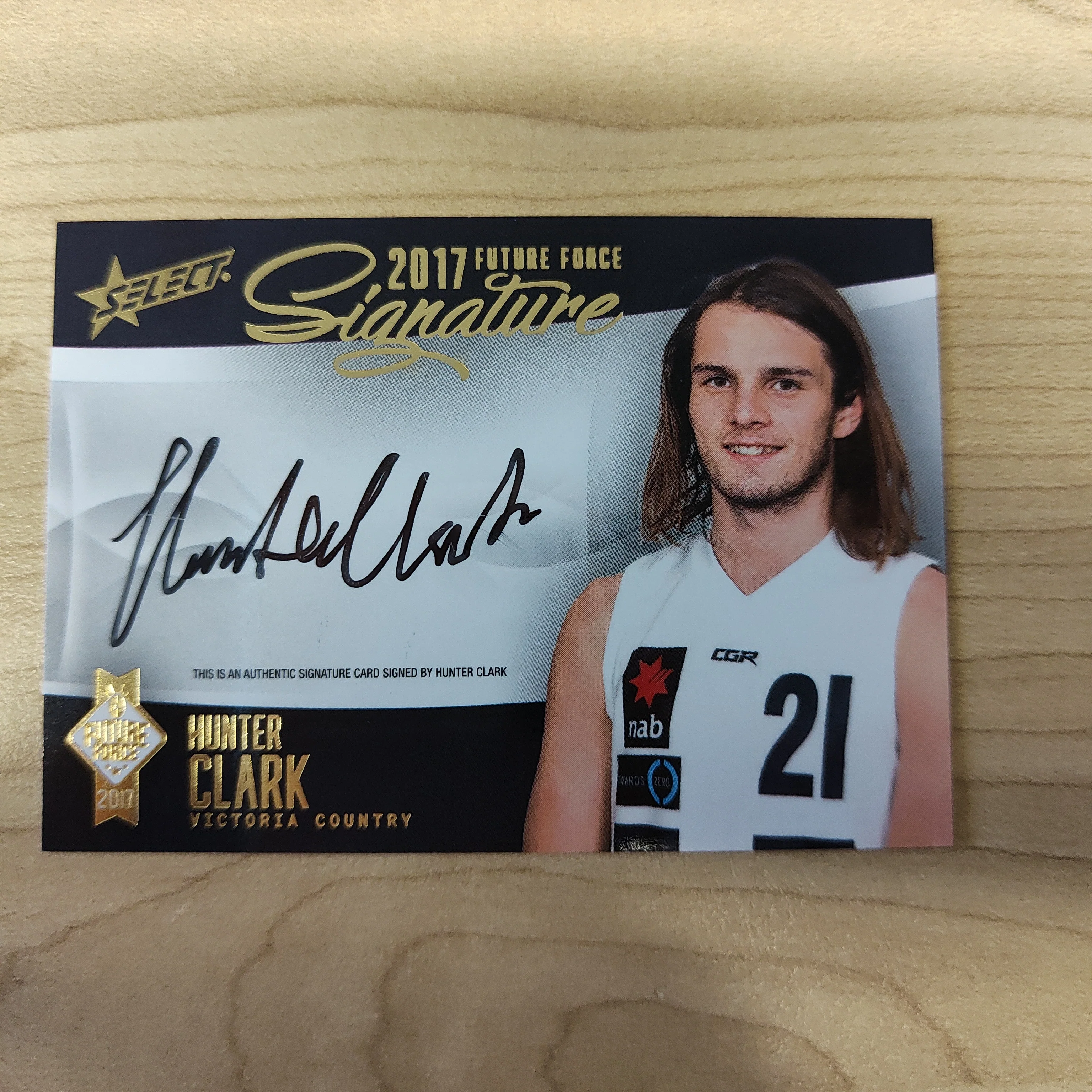 2017 Select Future Force Gold Signature Hunter Clark No.039/120
