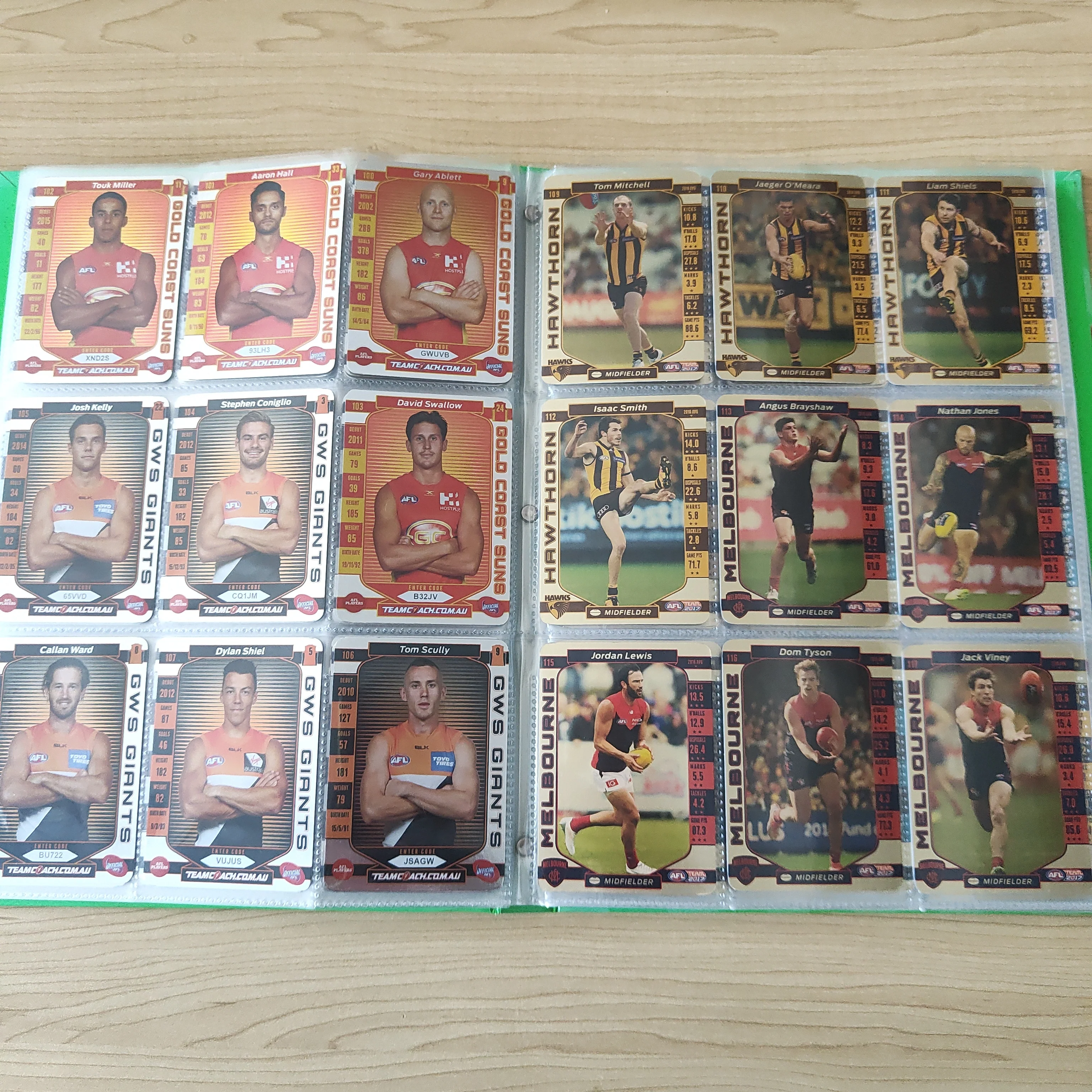 2017 Teamcoach Complete Gold Football Card Set In Album - Image 8