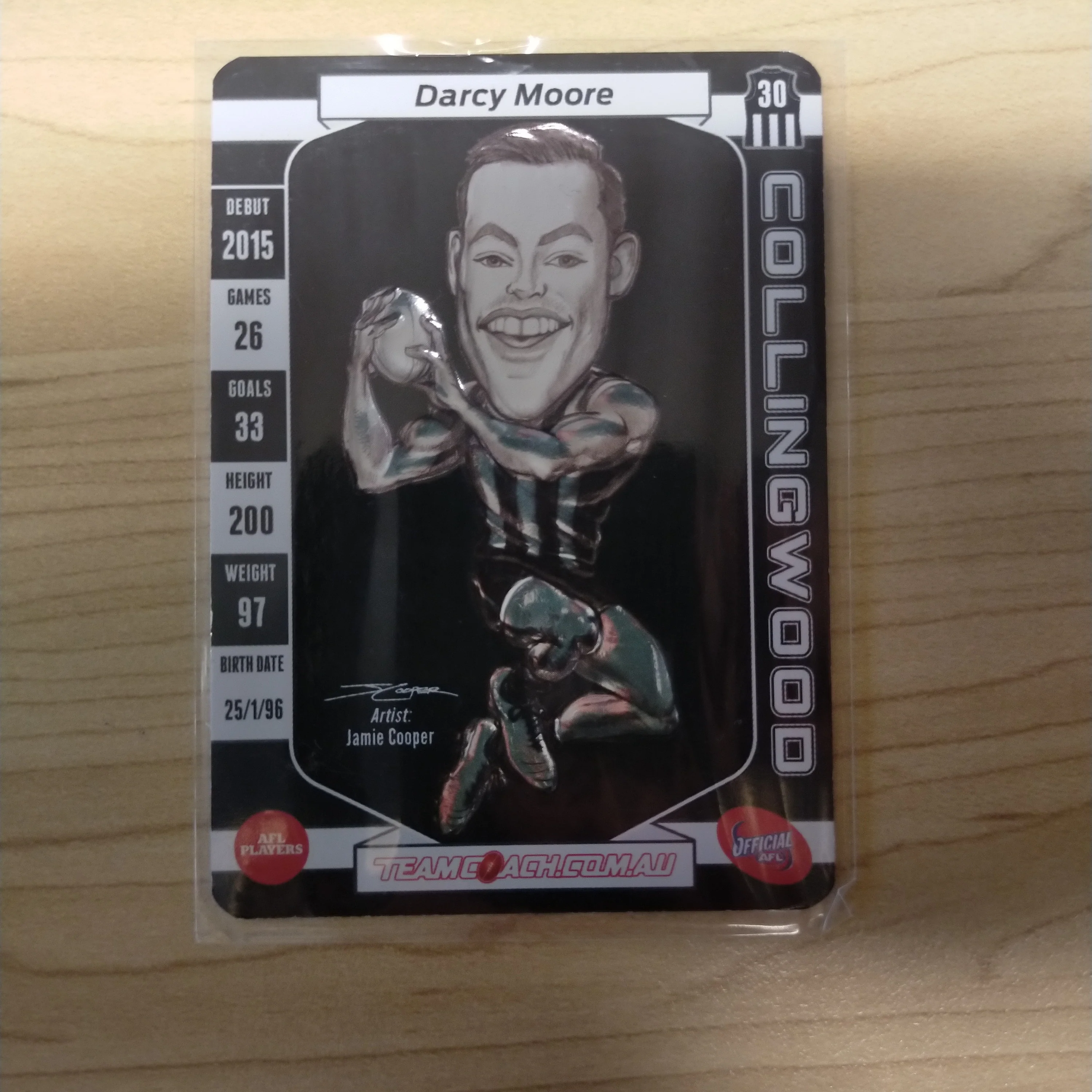 2017 Teamcoach Magic Wildcard Darcy Moore Collingwood MW-04 - Image 2