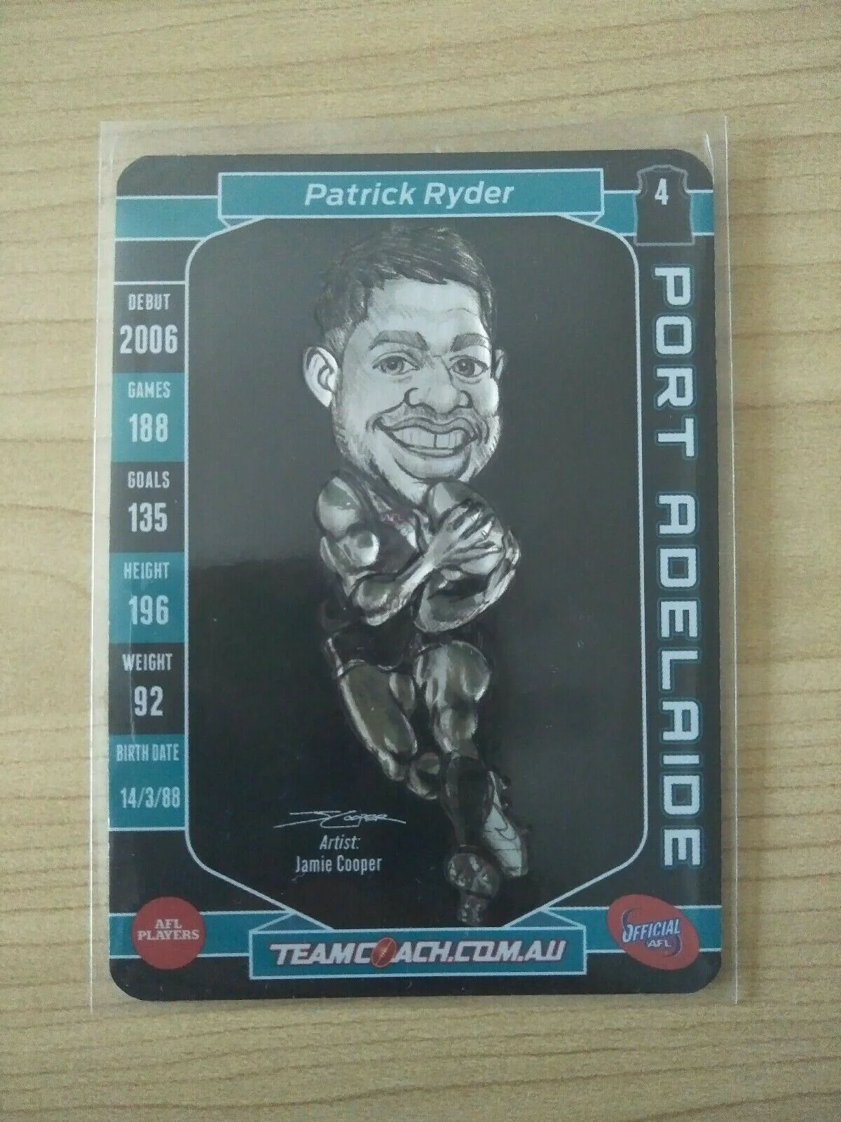 2017 Teamcoach Magic Wildcard Patrick Ryder Port Adelaide MW-13 - Image 2