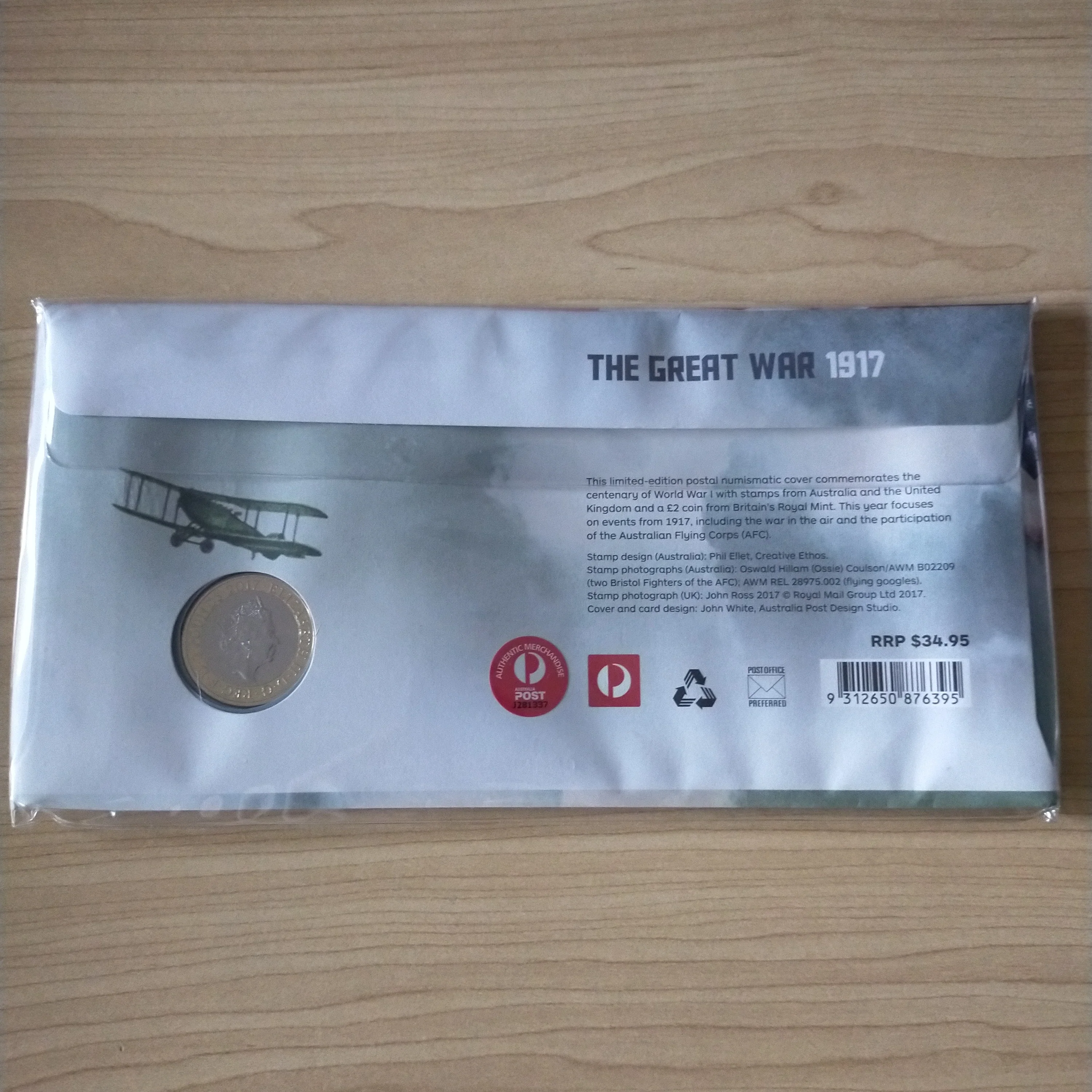 GB Great Britain UK Australia Post Joint Issue 2017 £2 The Great War 1917 PNC Limited Edition 0699/2500 - Image 2