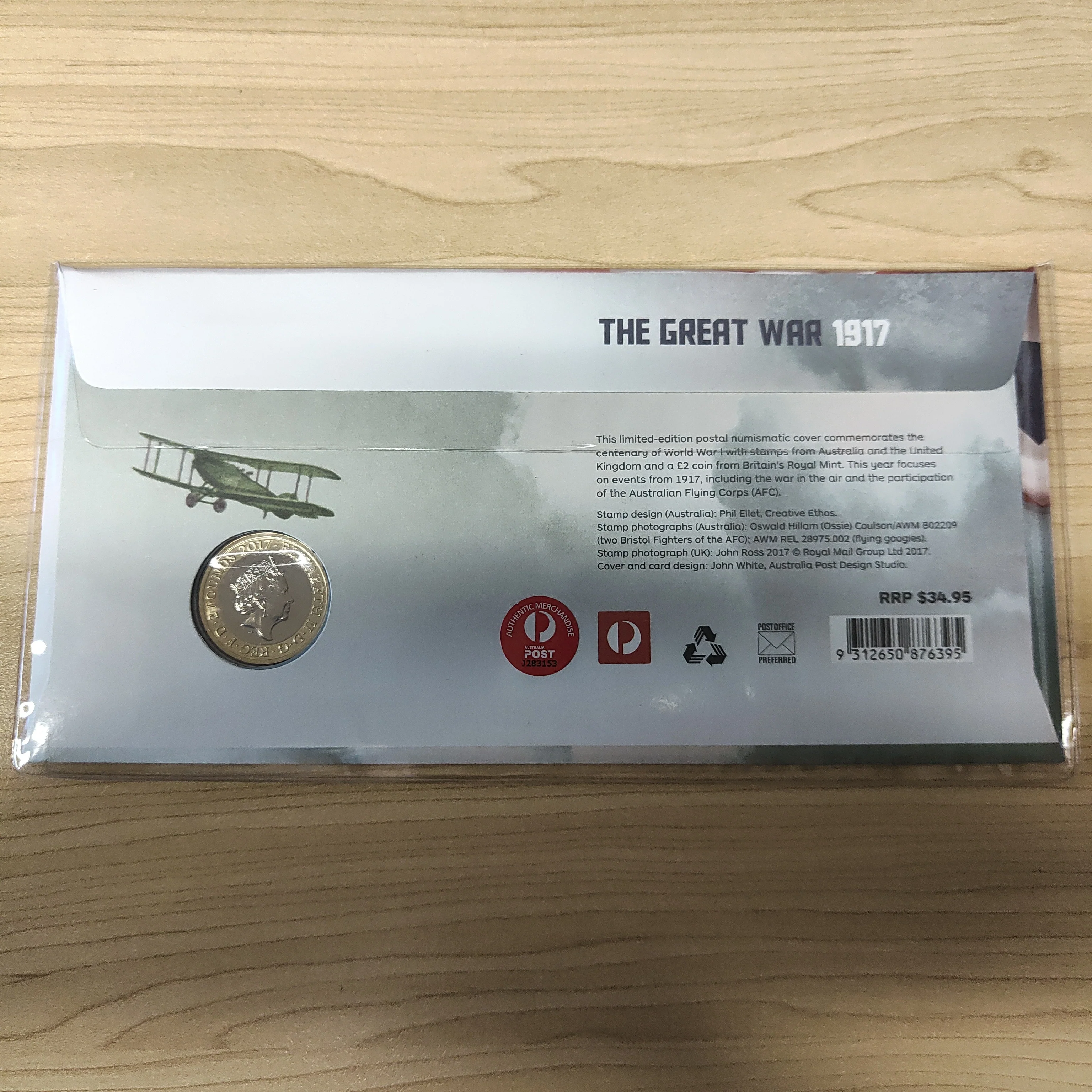 GB Great Britain UK Australia Post Joint Issue 2017 £2 The Great War 1917 PNC Limited Edition 2003/2500 - Image 2
