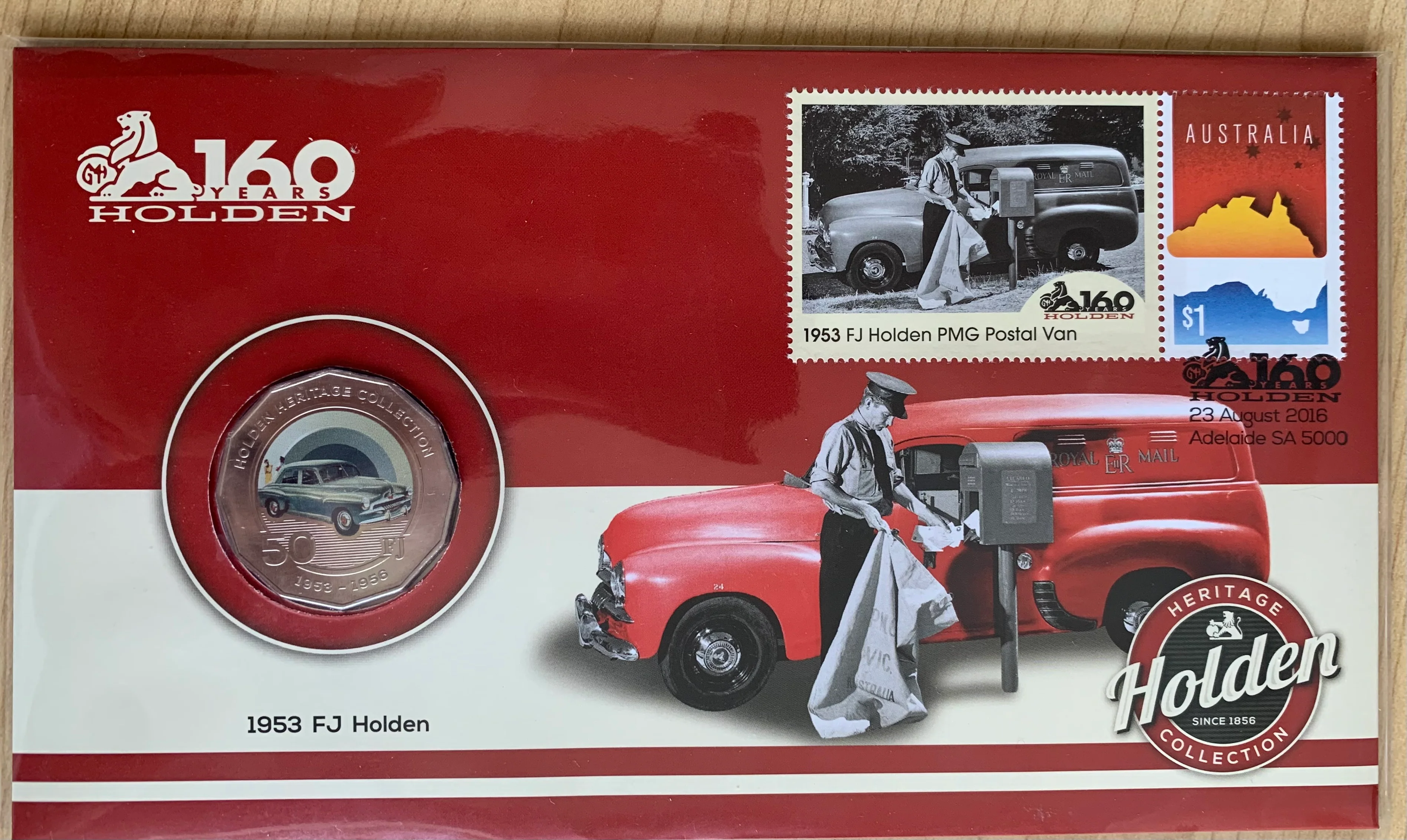 Australia 2016 50c 1953 FJ Holden Car PNC Uncirculated