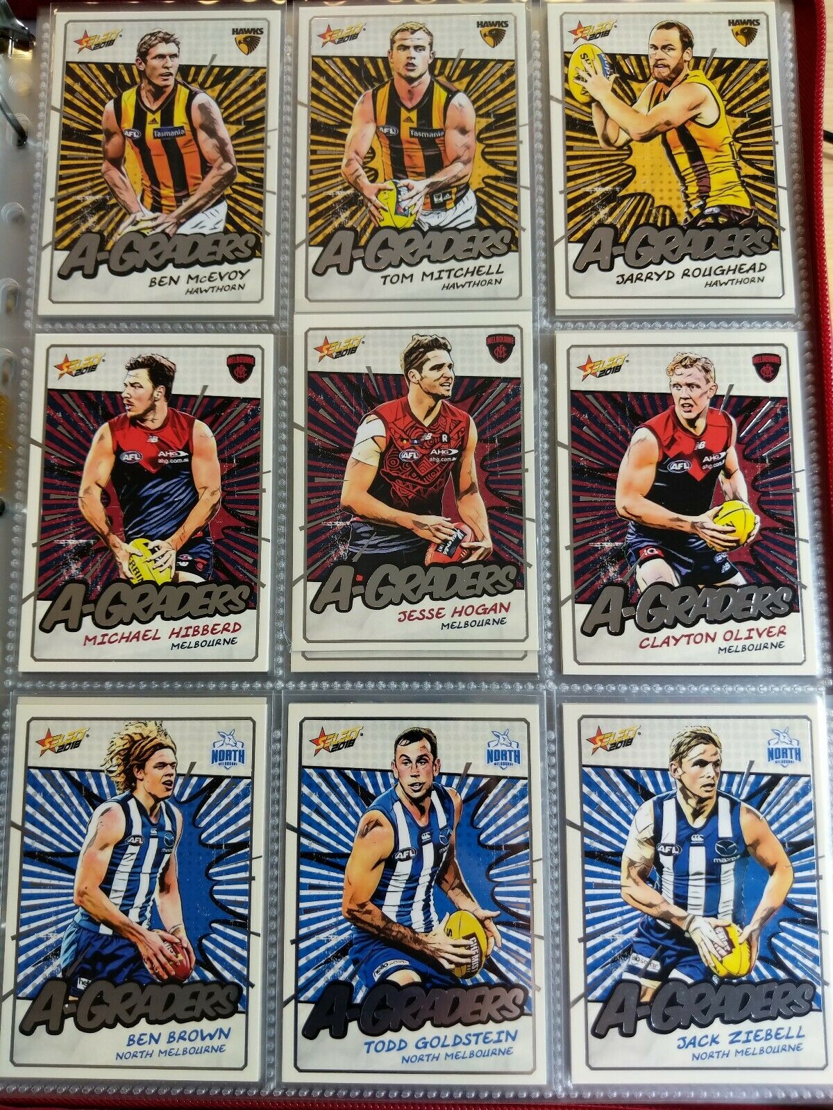 2018 AFL Select Footy Stars A Graders Complete Set - Image 4