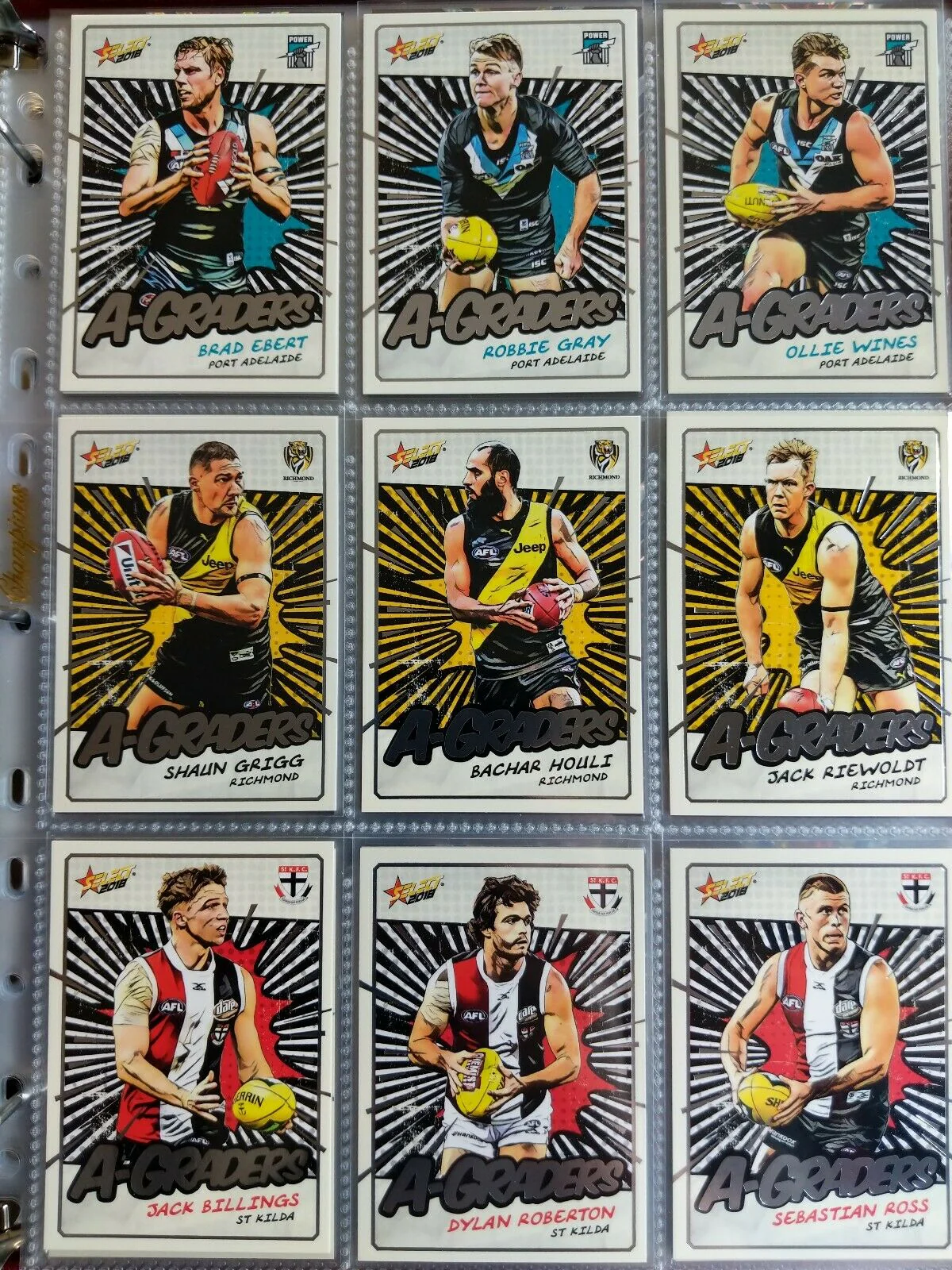 2018 AFL Select Footy Stars A Graders Complete Set - Image 5