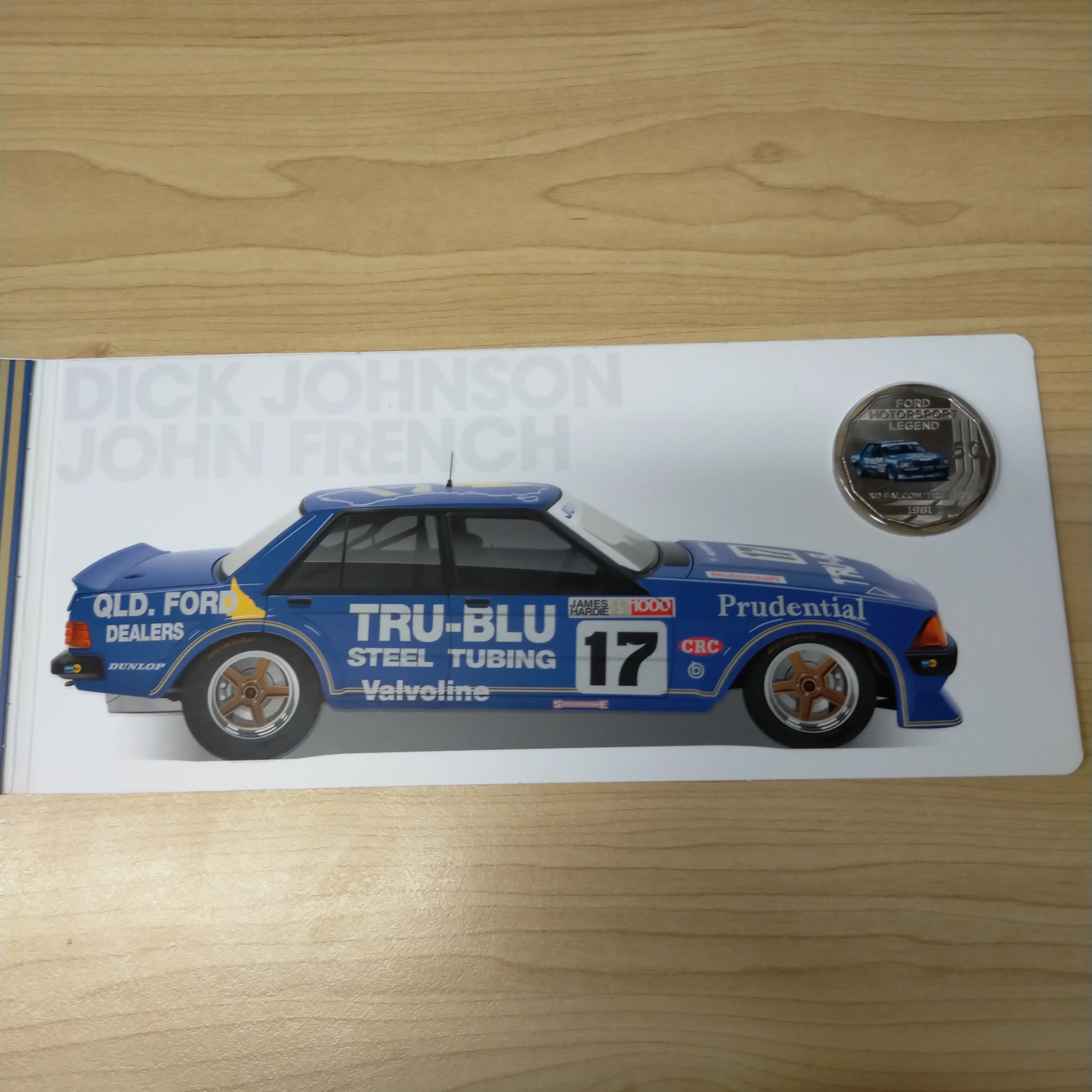 2018 Ford High Octane 1981 XD Falcon Tru-Blu Carded 50c Coin - Image 2